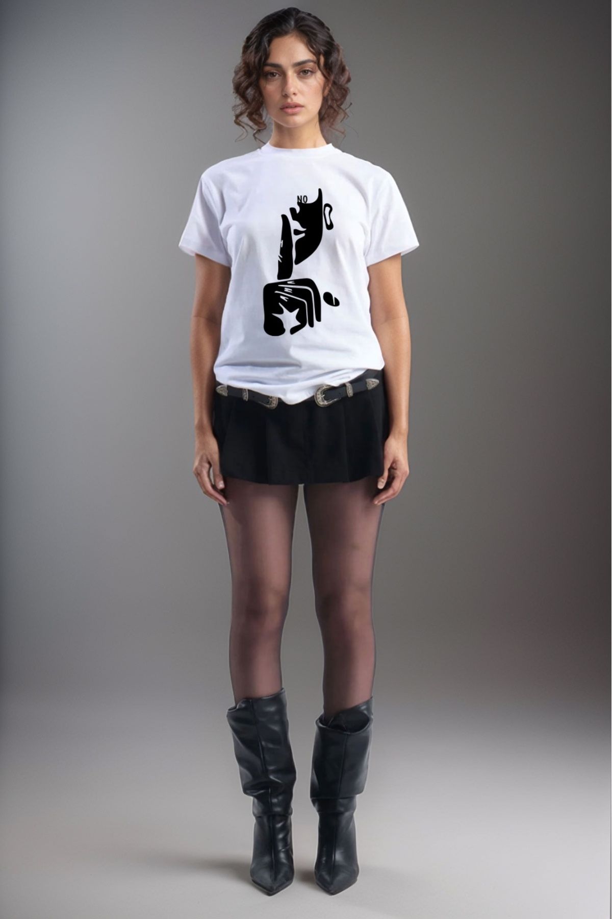 MODA Sokak Stiline Uygun Grafik Desenli Unisex %100 Pamuk Bisiklet Yaka Basic T-shirt