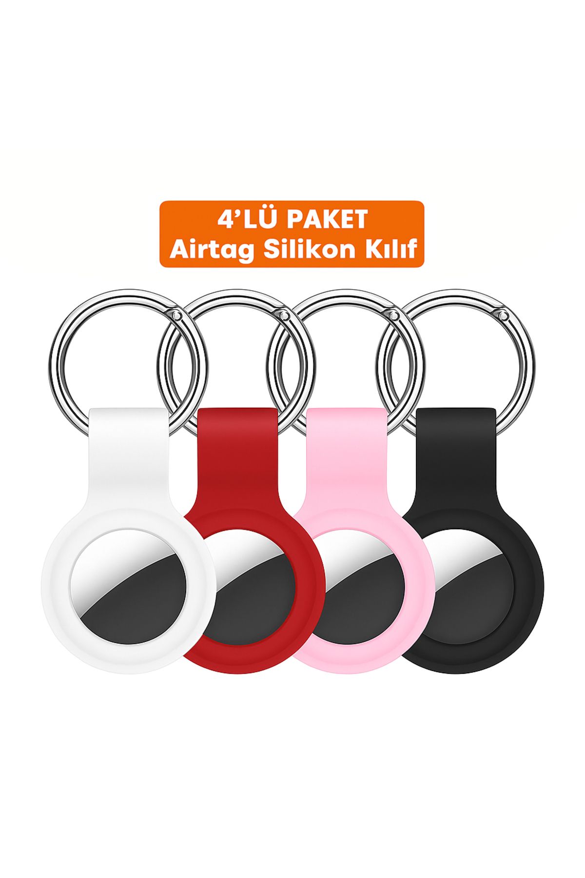 Dexmon 4’lü Silikon Kılıf Seti Anahtarlık Arkası Kapalı Düşmez Yıkanabilir