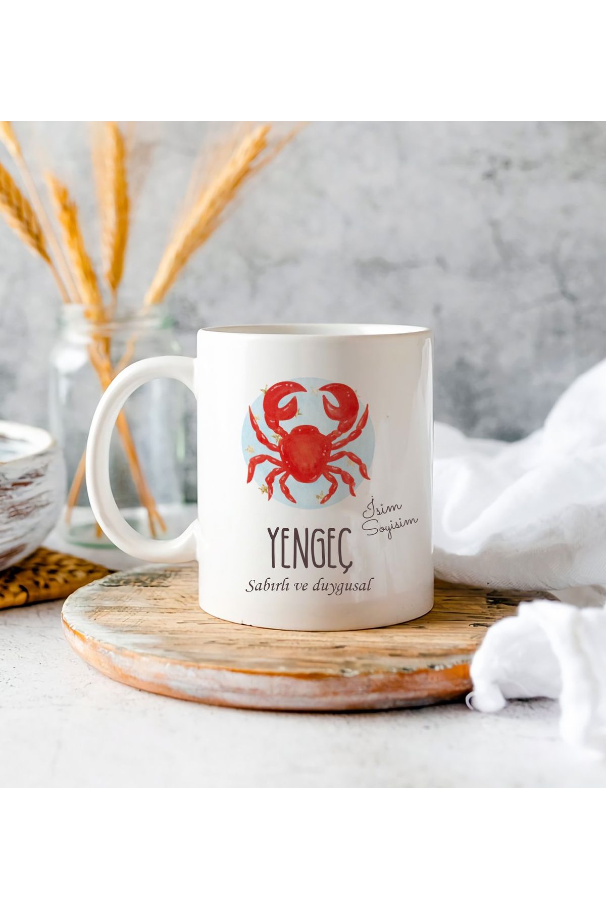 Cups Art Kişiye Özel İsim ve Burç Baskılı 1. Kalite Porselen Kupa Bardak