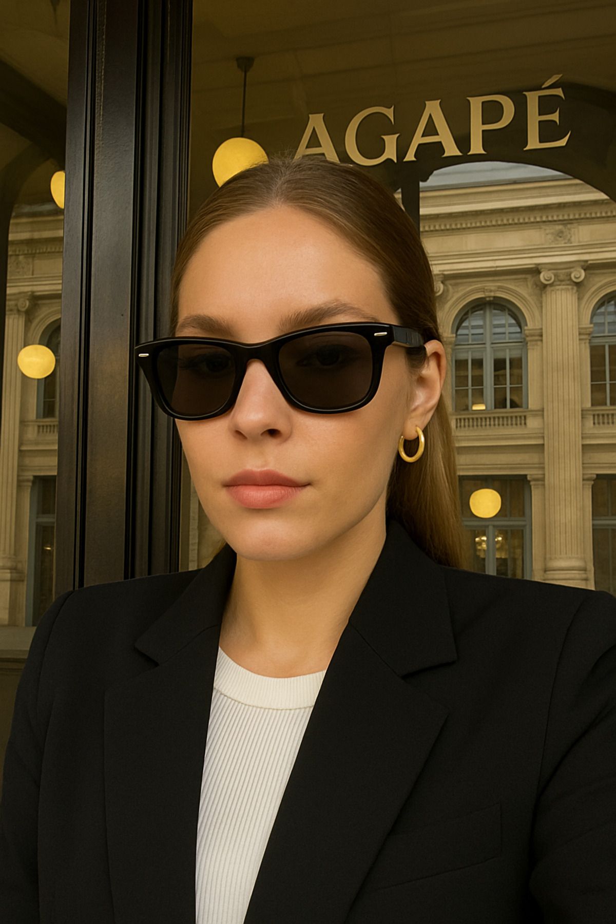 AGAPI Unisex Çapraz Kesim Klasik Güneş Gözlüğü