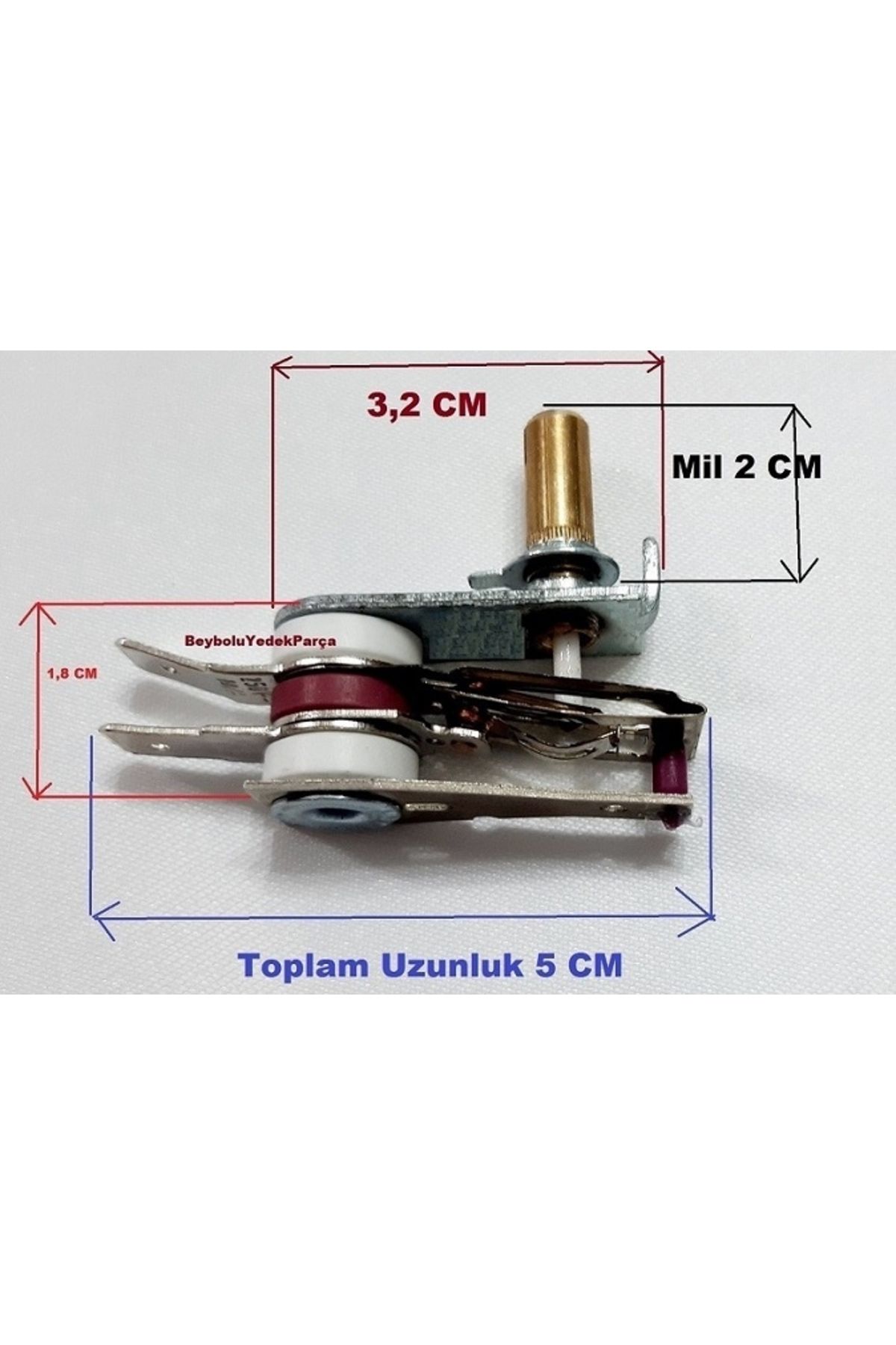 FullYedek Schafer Tost Makinesi Termostat , Mil Uzunluğu 2 cm , 220 V - 250 V Otomatik