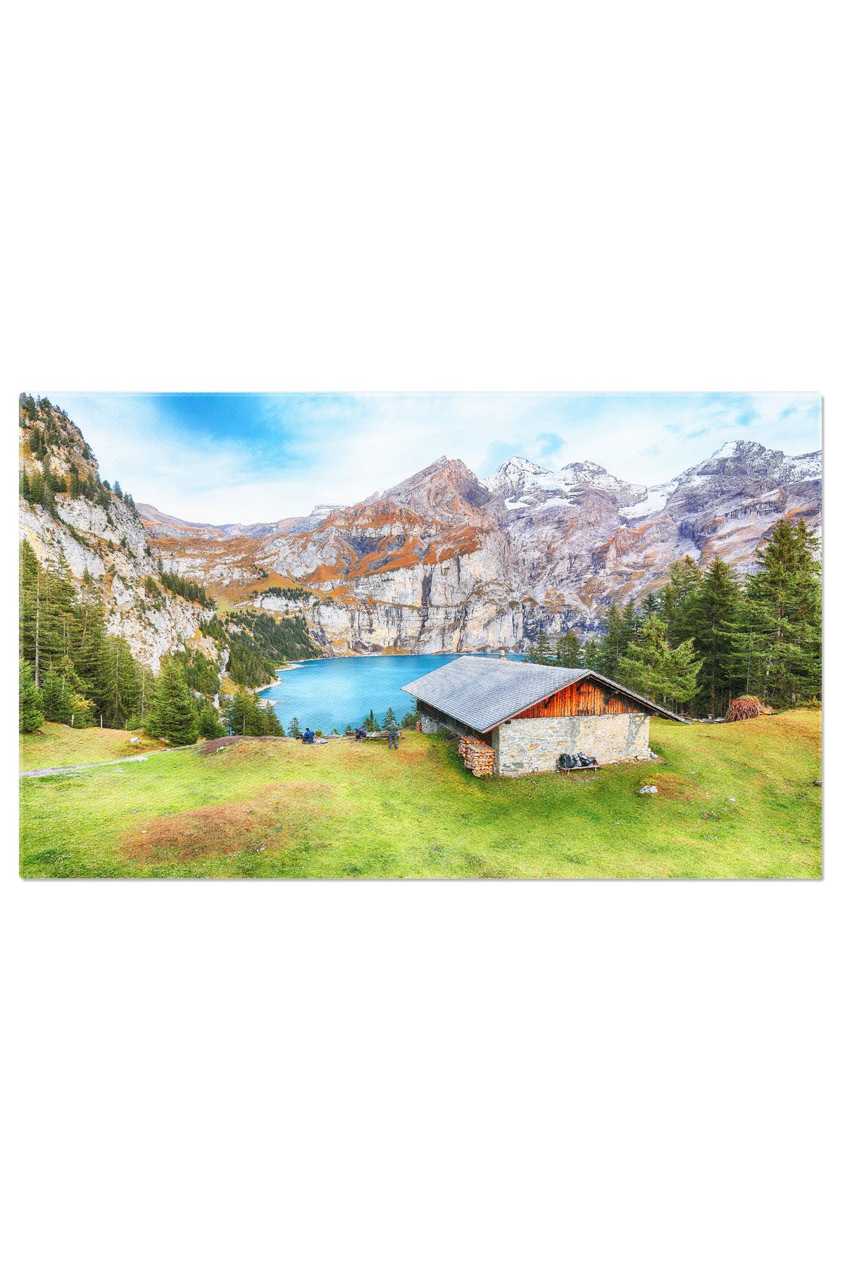 StoryGift Romania Tablou Canvas Peisaj La Jasna: Reflectii Minunate, Slovenia, Aventura, Lac, Jasna, Var, Natura - 40 x 25