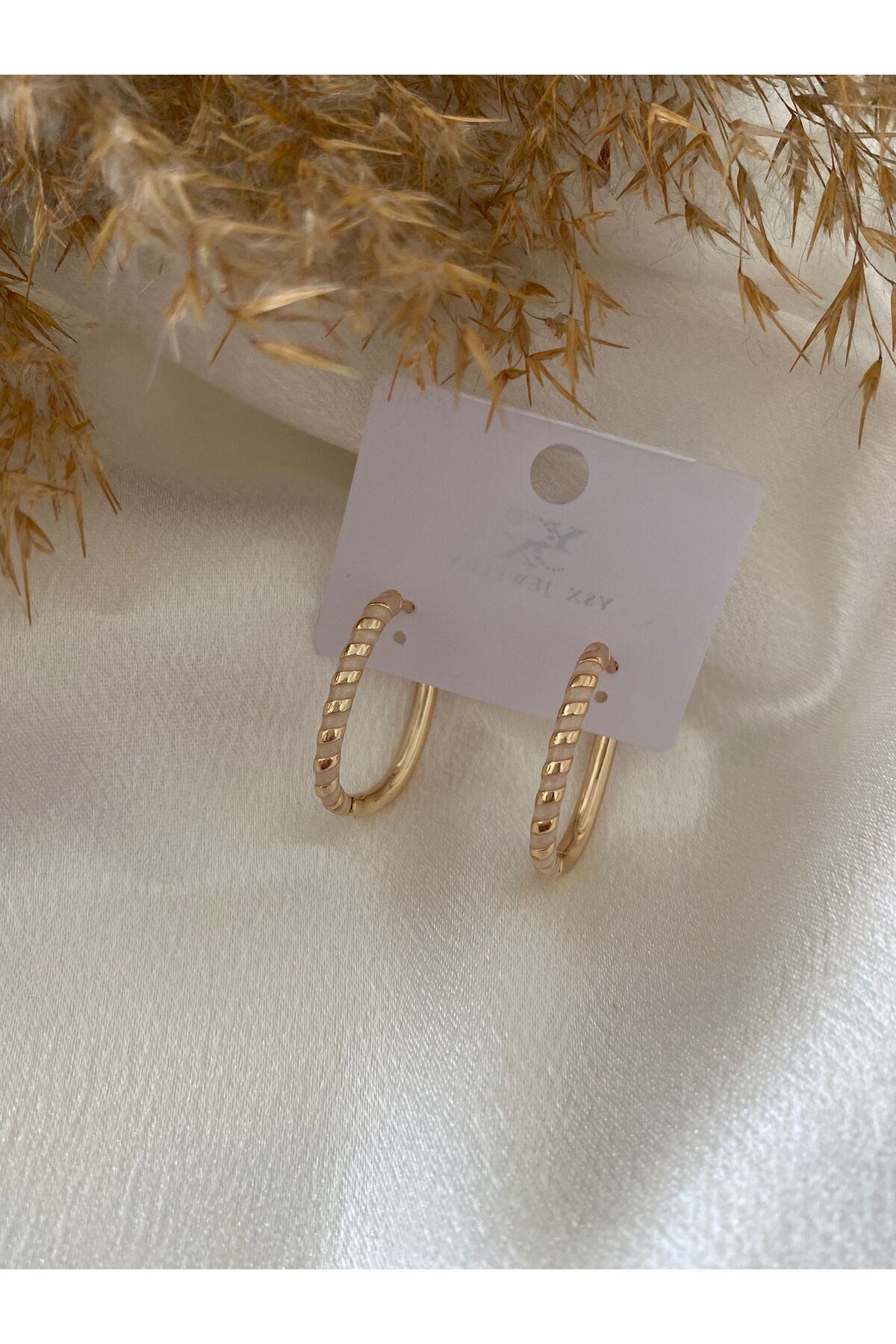 YSX JEWELRY Renkli Burgu Model Vip Küpe