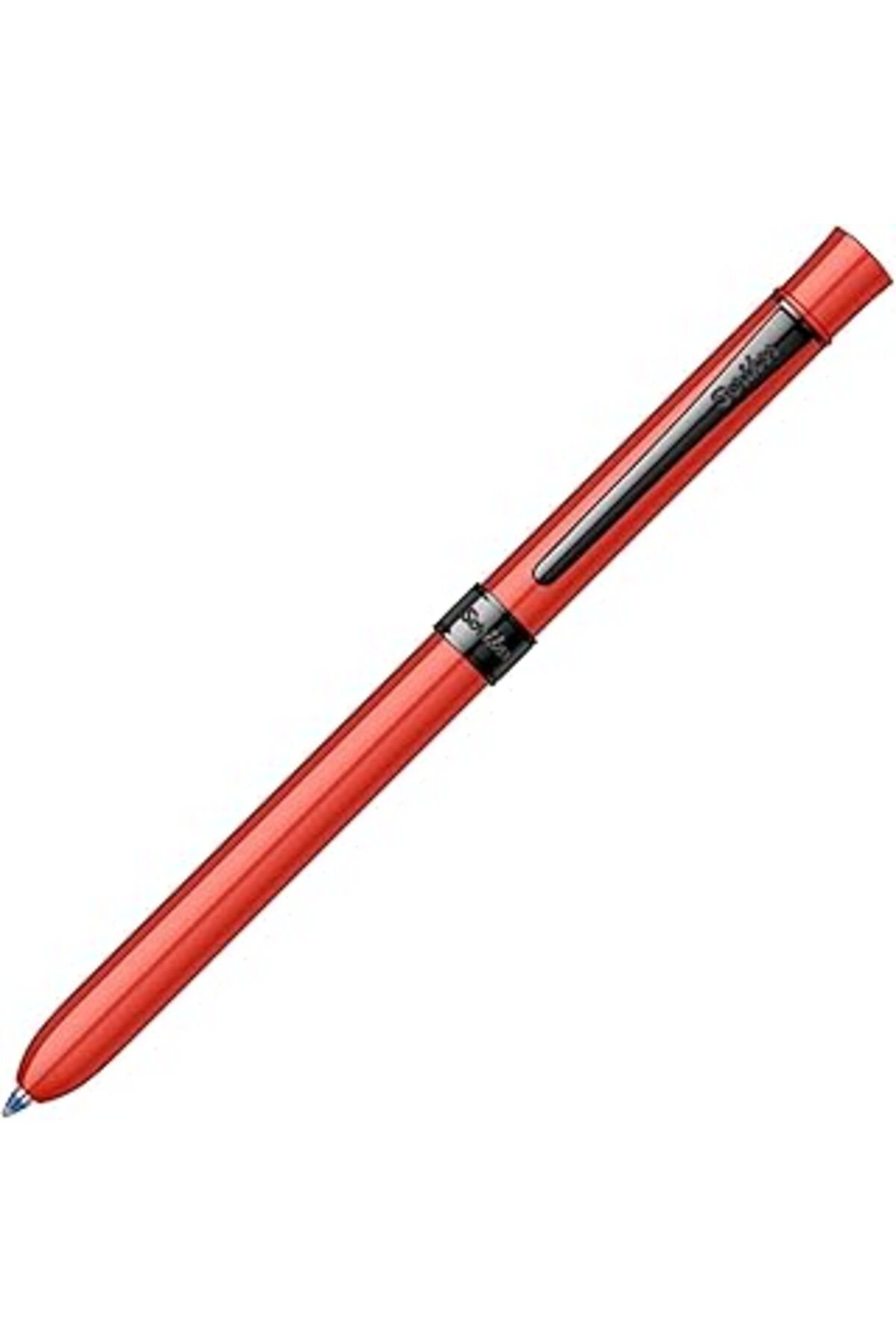 Mu Art Ahşap Scrikss Trio 93 Multifonksiyon Tükenmez Kalem, 0,5 Uç, Silgili, Kırmızı
