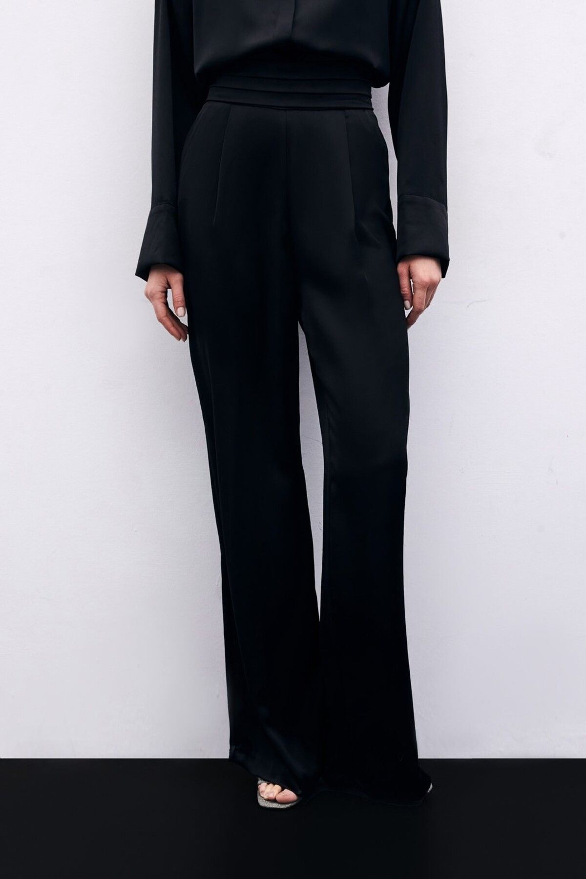 olina boutique Cepli Salaş Saten Pantolon