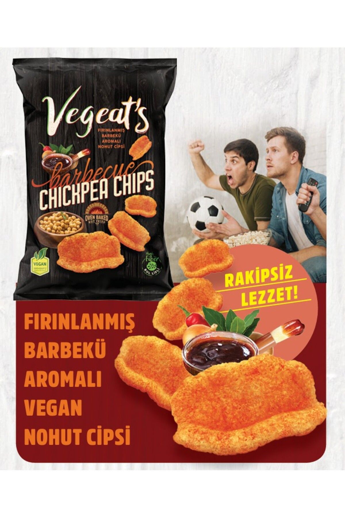 Healthy Life Vegeat’s Fırınlanmış Barbekü Aromalı Nohut Cipsi (50GR)