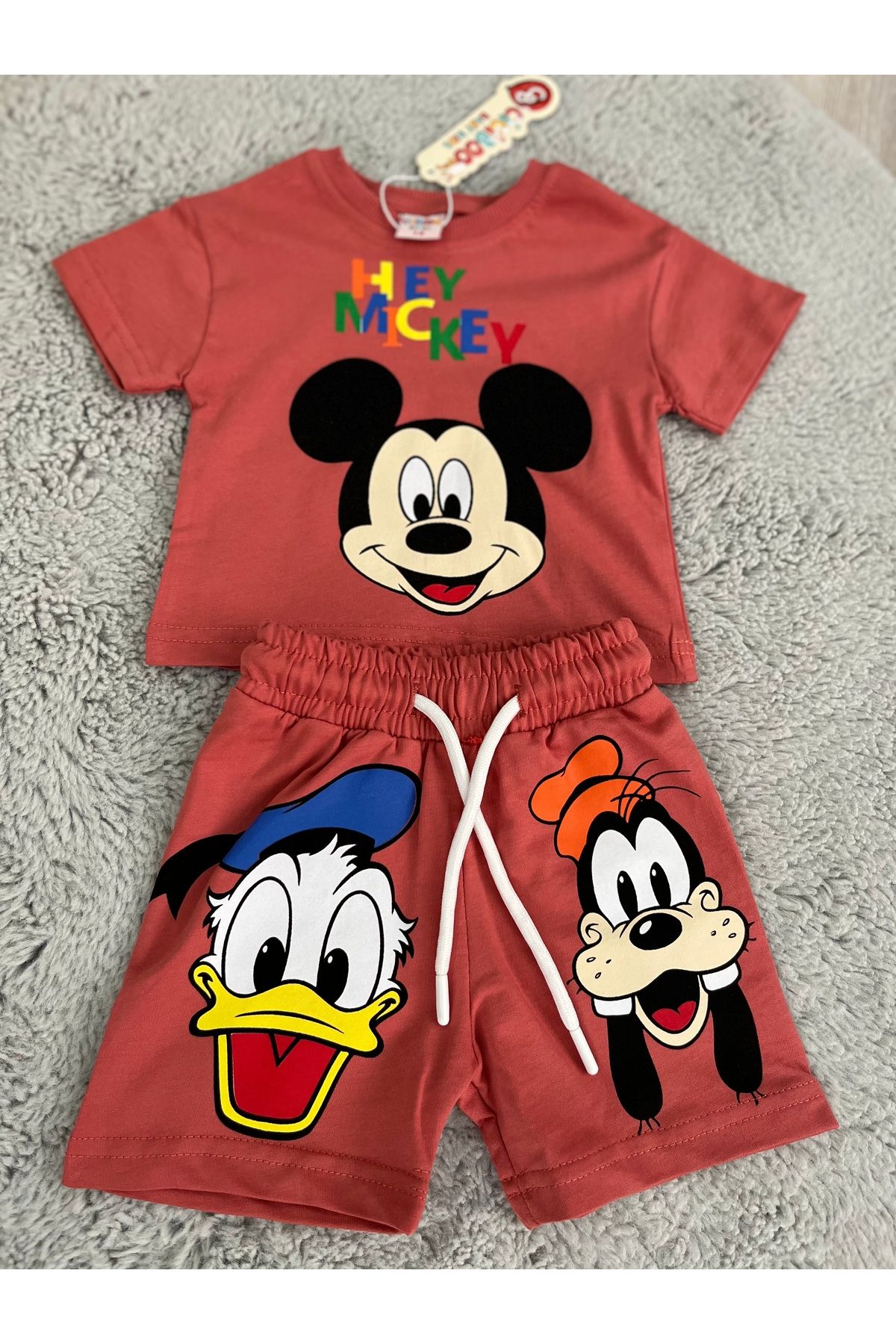 Ciciboom CİCİBOM Hey Micky Baskılı Kız Bebek Alt-Üst Takım