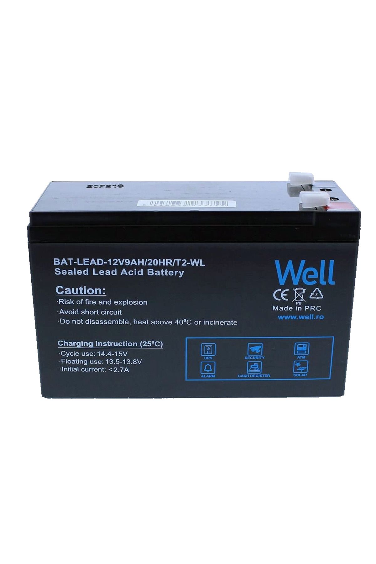 Well Acumulator 12v 9ah T2 Plumb Acid Well - One Size
