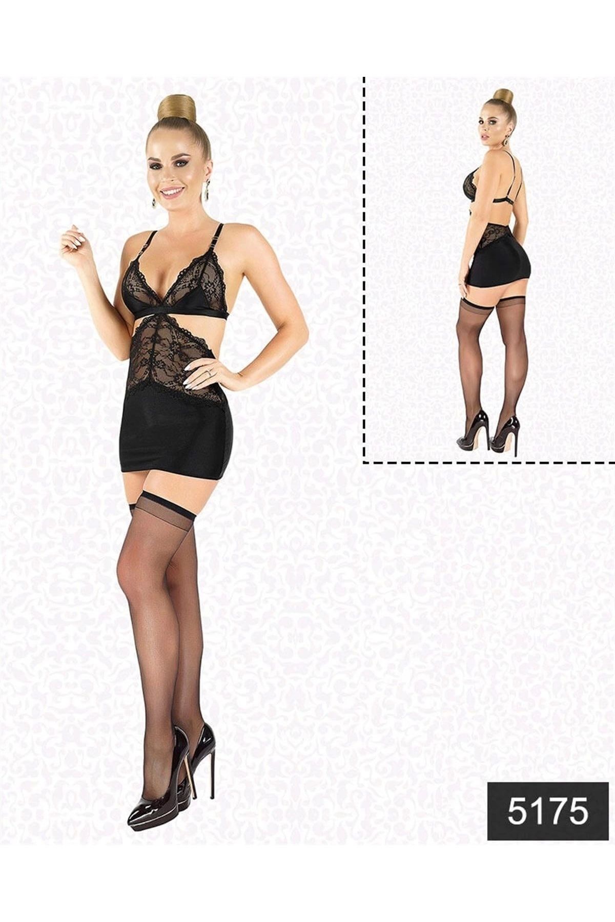 GiyimCity Likralı Saten Babydoll