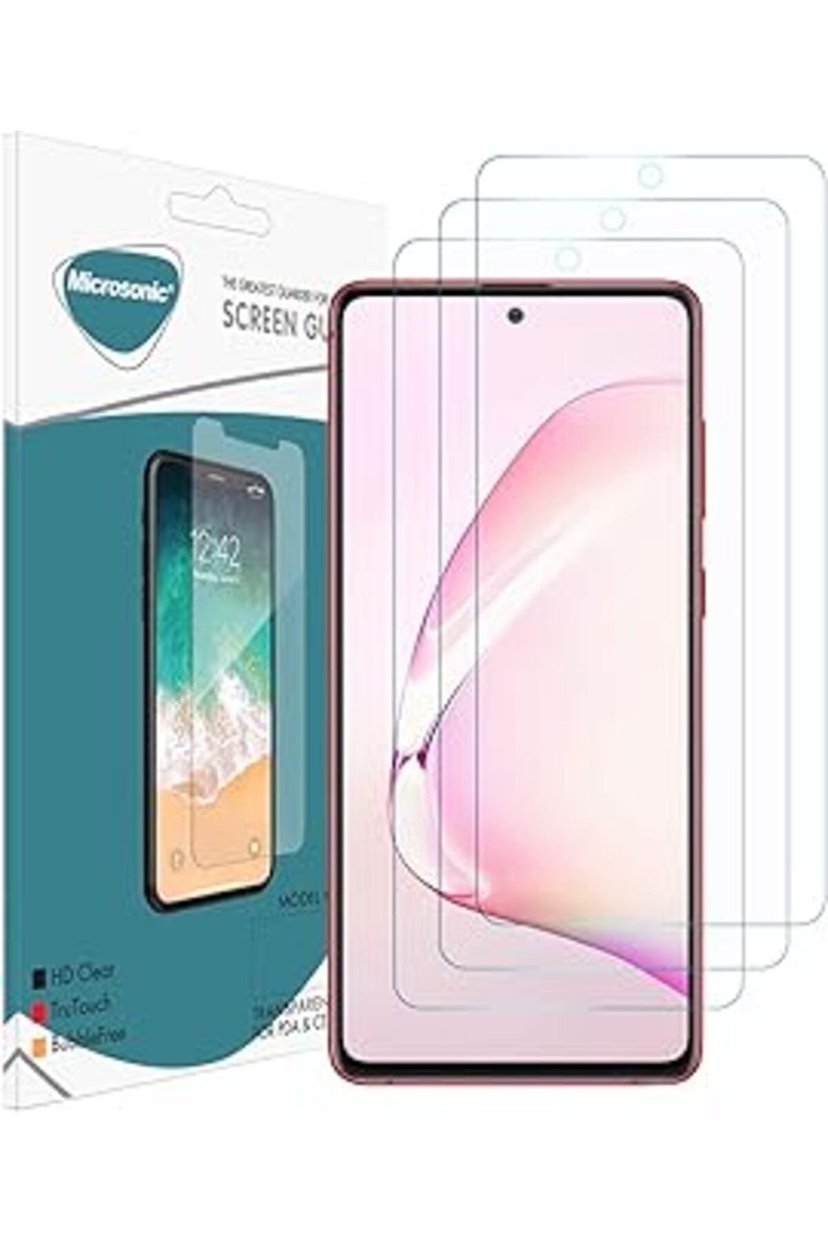 jupiter global bazaar Microsonic Samsung Galaxy Note 10 Lite Ekran Koruyucu Nano Cam (3'Lü Paket)