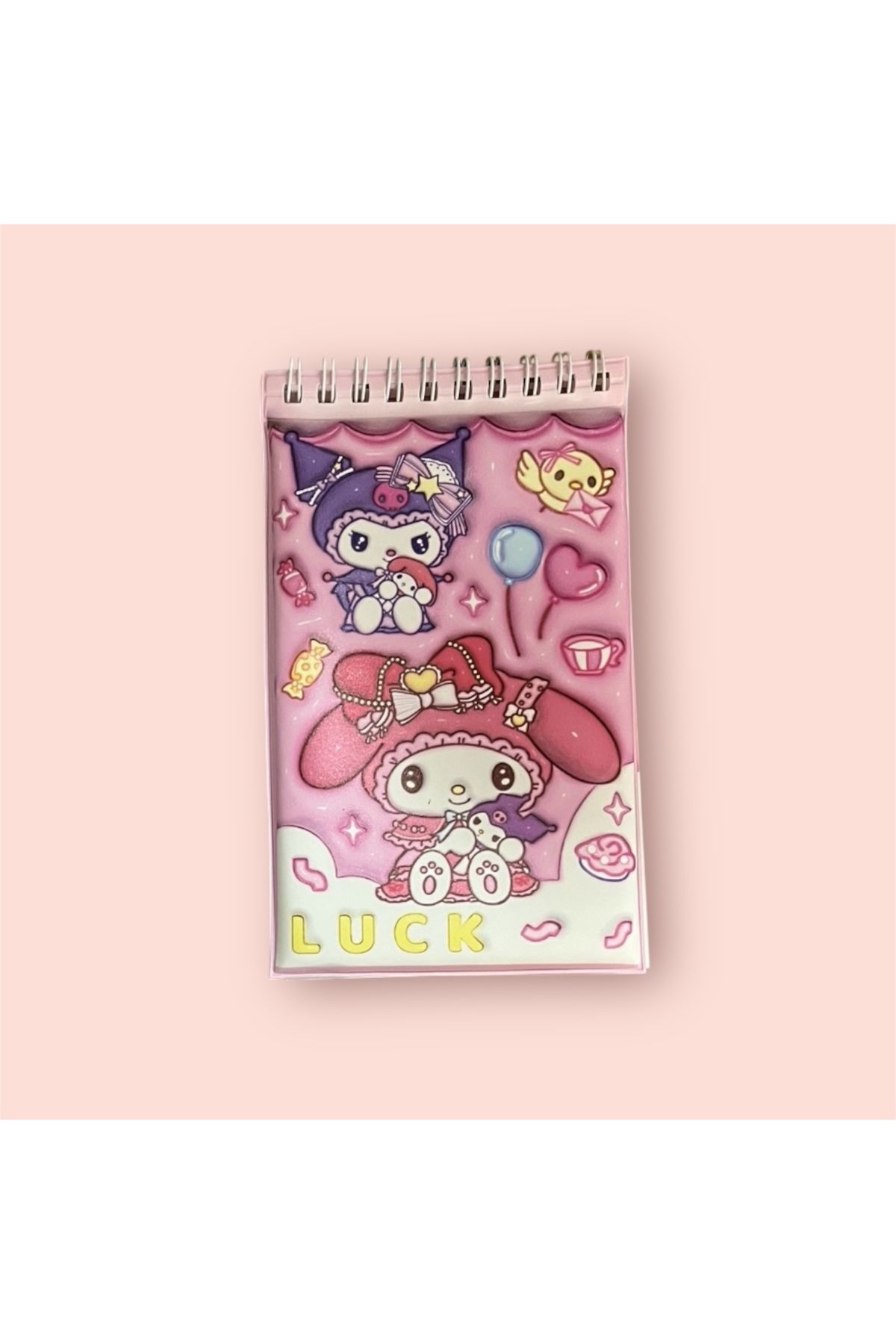 synshop 1 Adet Sanrio Kuromi My Melody Yumuşak Kapak Squishy Sticker Defter