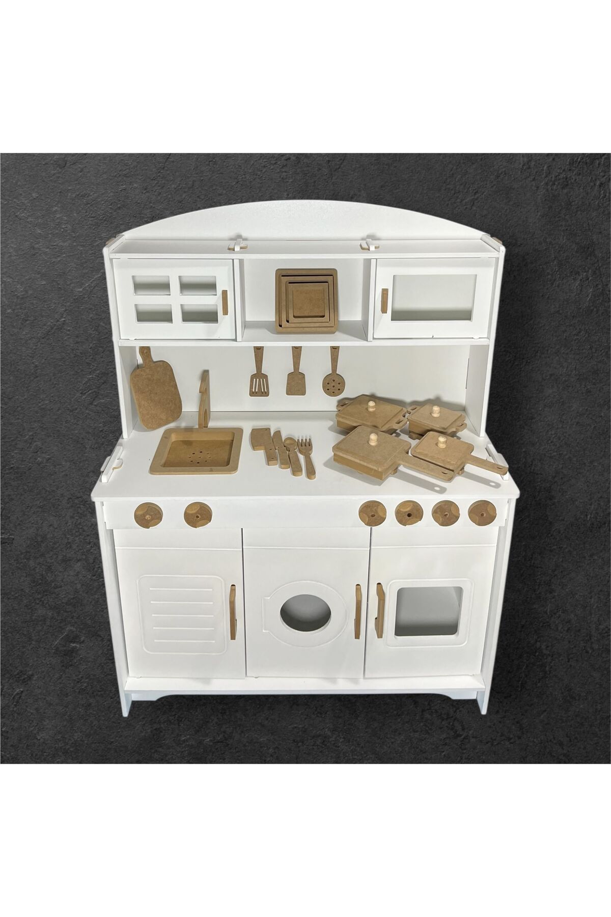 Home model ahsap store tencere ve tava caydanlık seti hediyeli mutfak seti