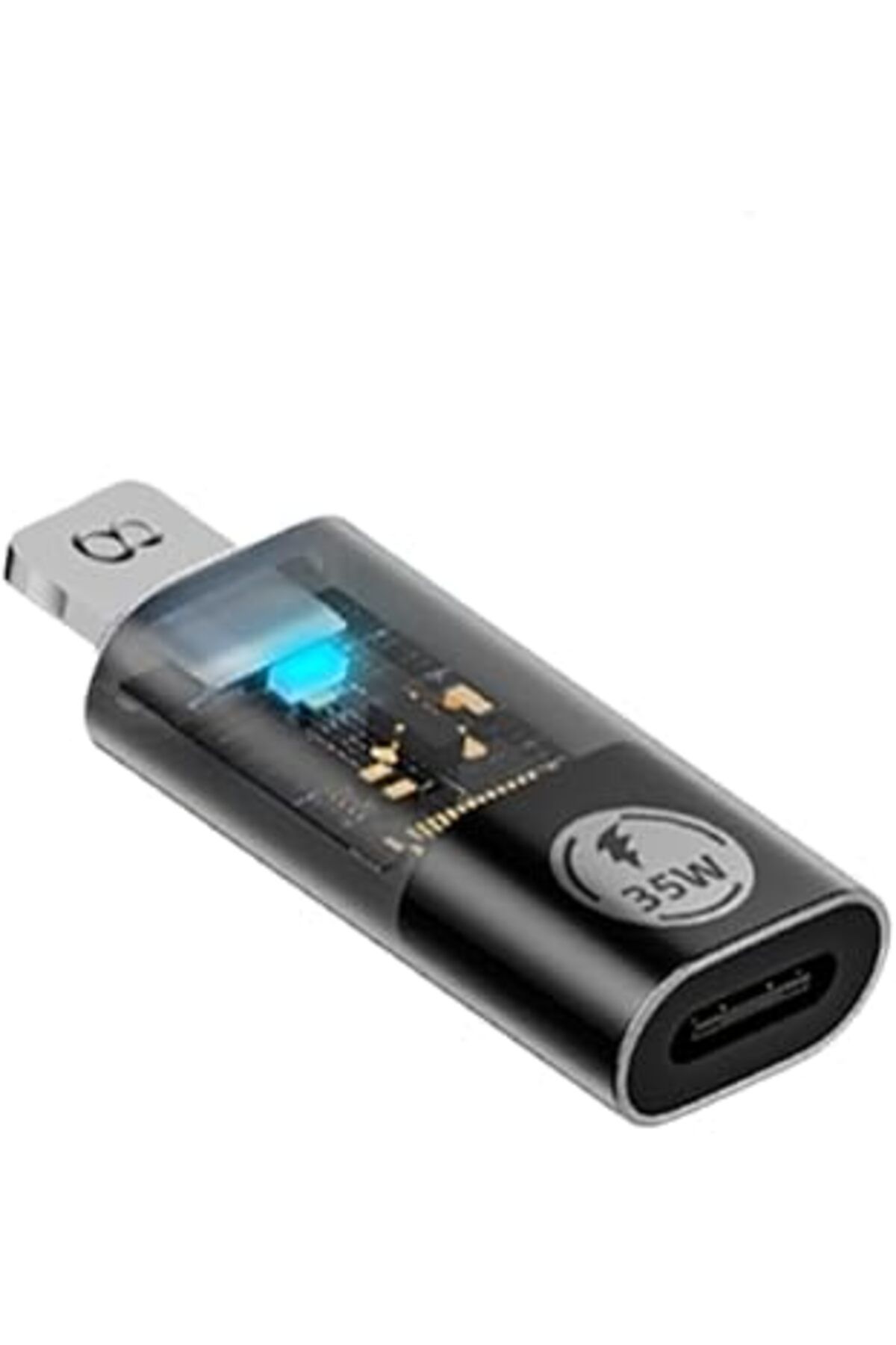 Mu Art Ahşap Livx Pd 35W Lightning To Type C Çevirici Dönüştürücü Iphone Yuva Çevirici Hızlı Şarj Ve Veri Aktarı