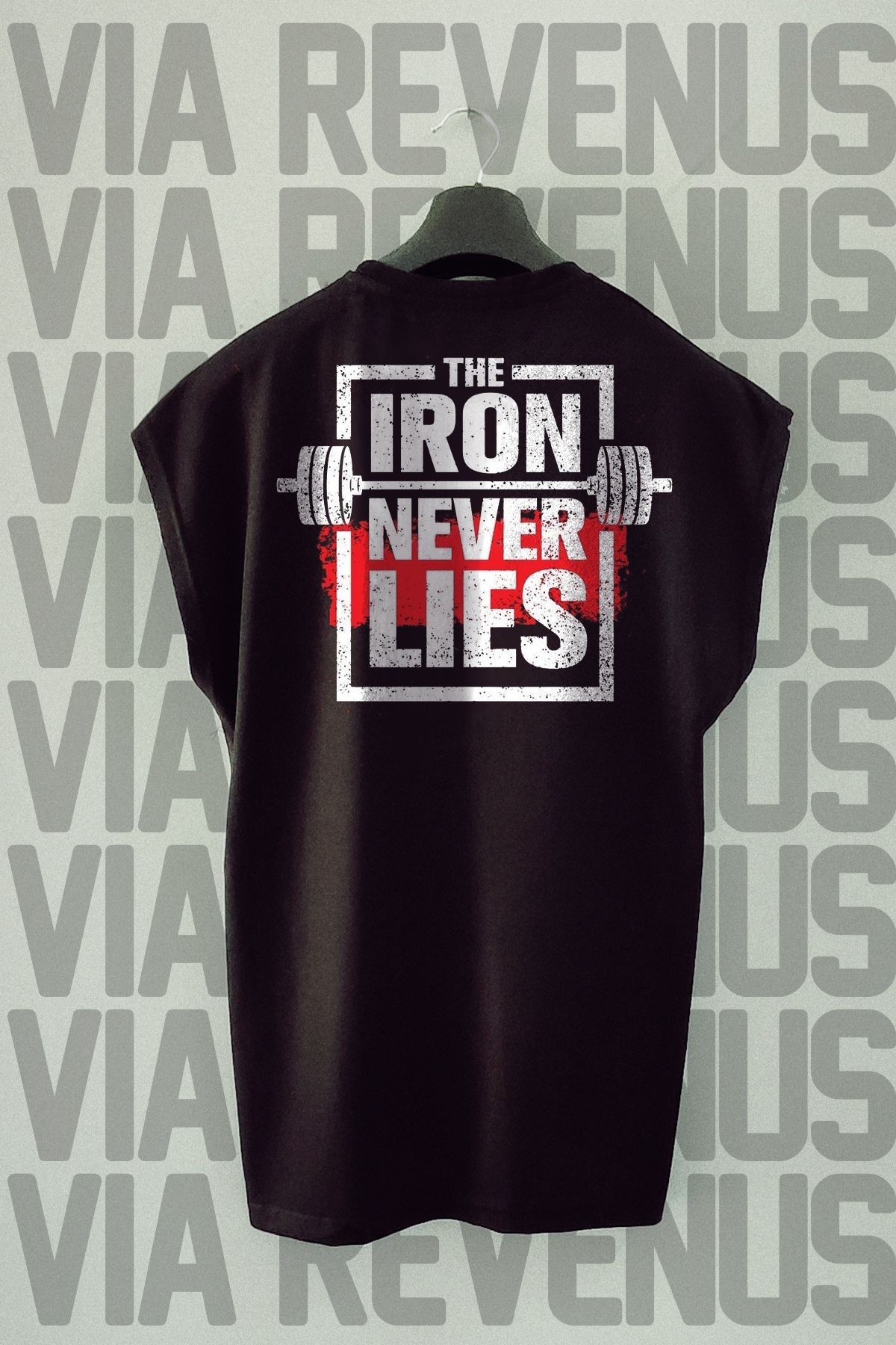 Vordevia The Iron Never Lies Sırt Baskılı Sıfır Kollu Bisiklet Yaka Spor Tshirt