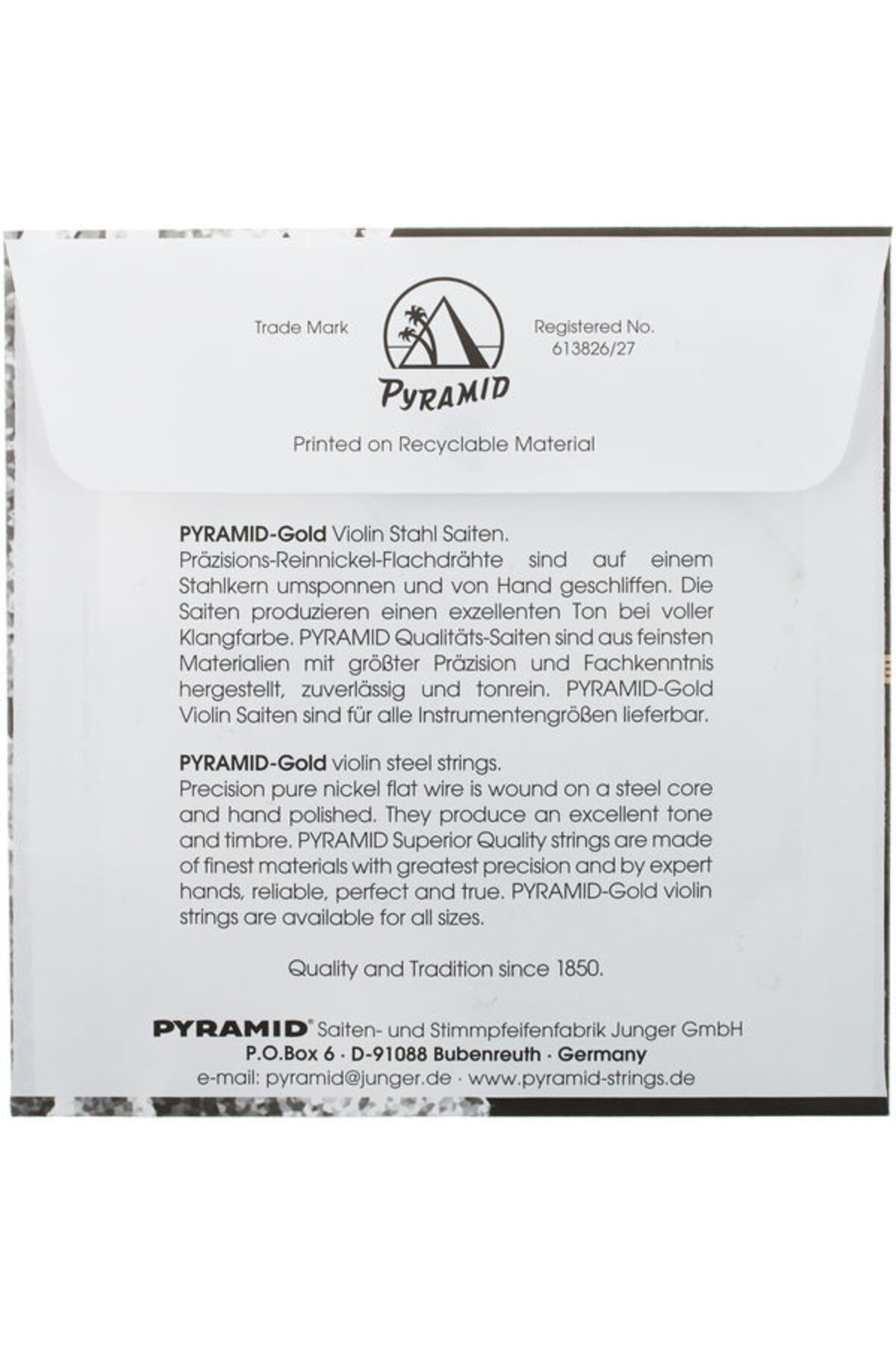 Pyramid-Pyramid Gold Violin Strings 4/4 2