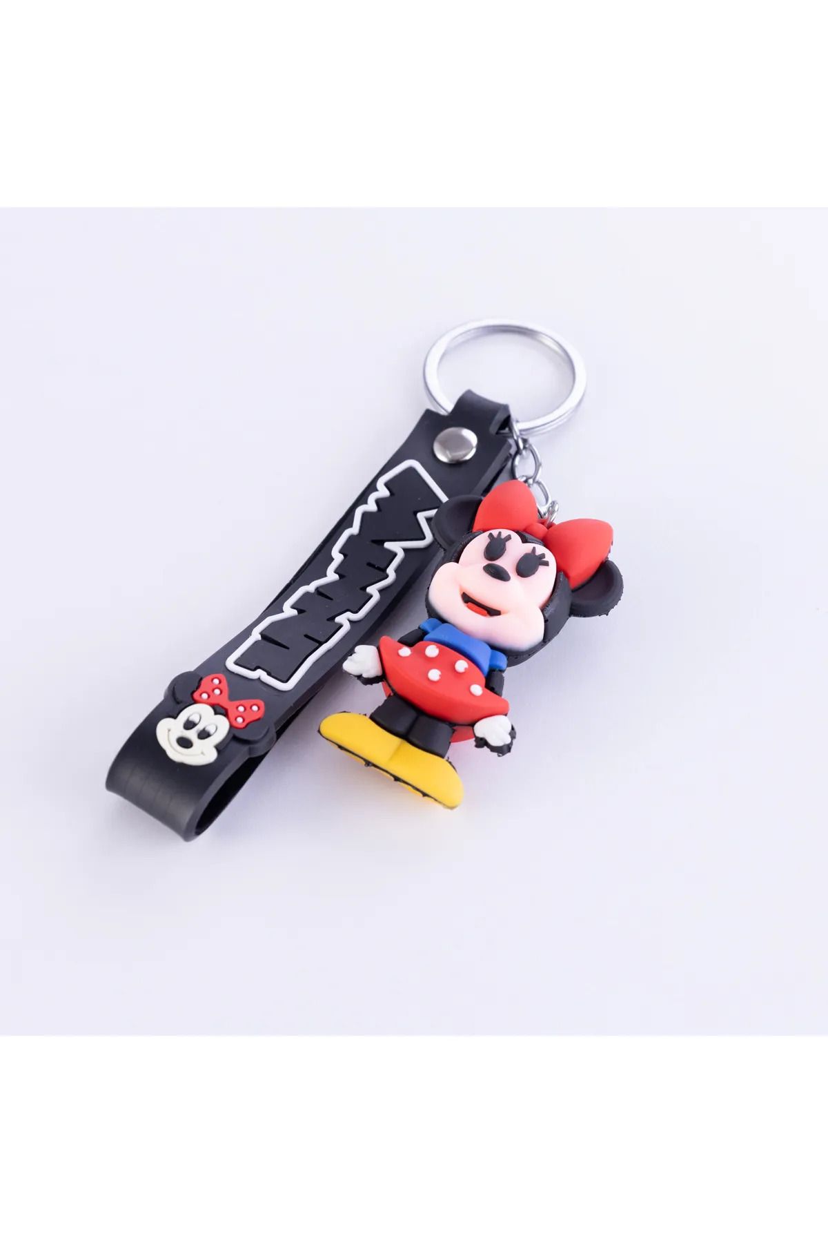 Beta 3 boyutlu silikon anahtarlık, girl mickey mouse Çok Renkli
