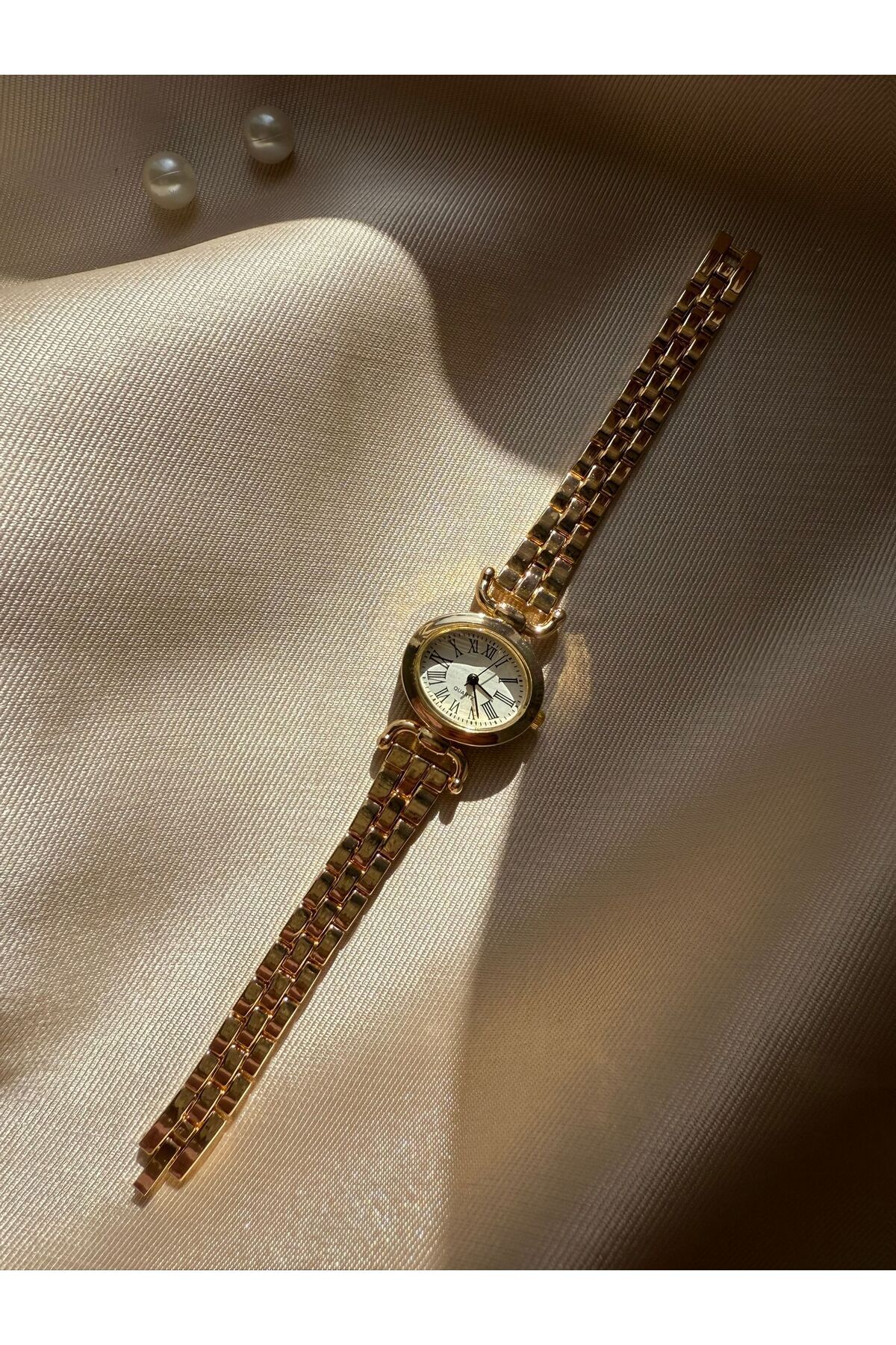 rubsey Retro Minimal Boncuk Kordon Vintage Kadın Kol Saati