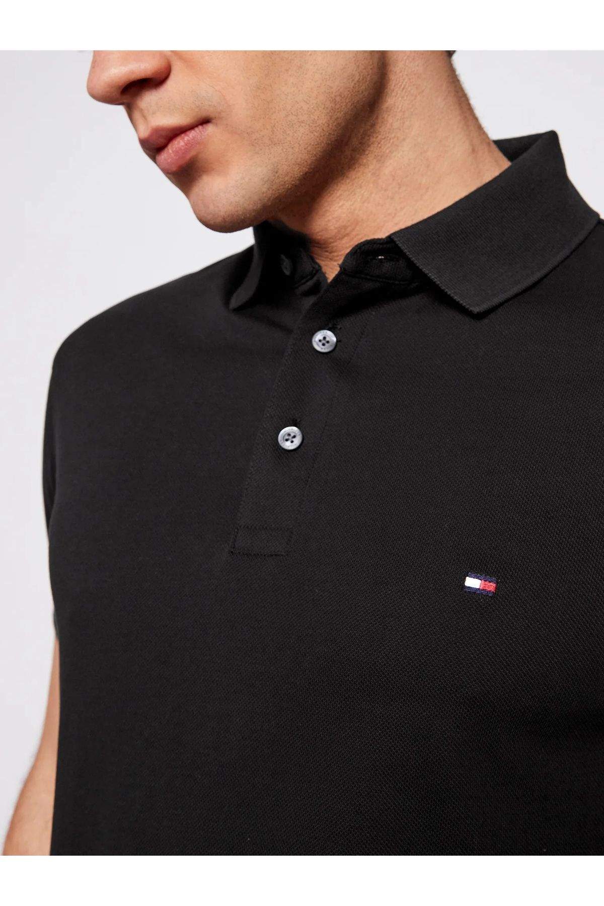 Tommy Hilfiger Sport ""Tommy Hilfiger Organik Pamuk Polo Erkek T-Shirt