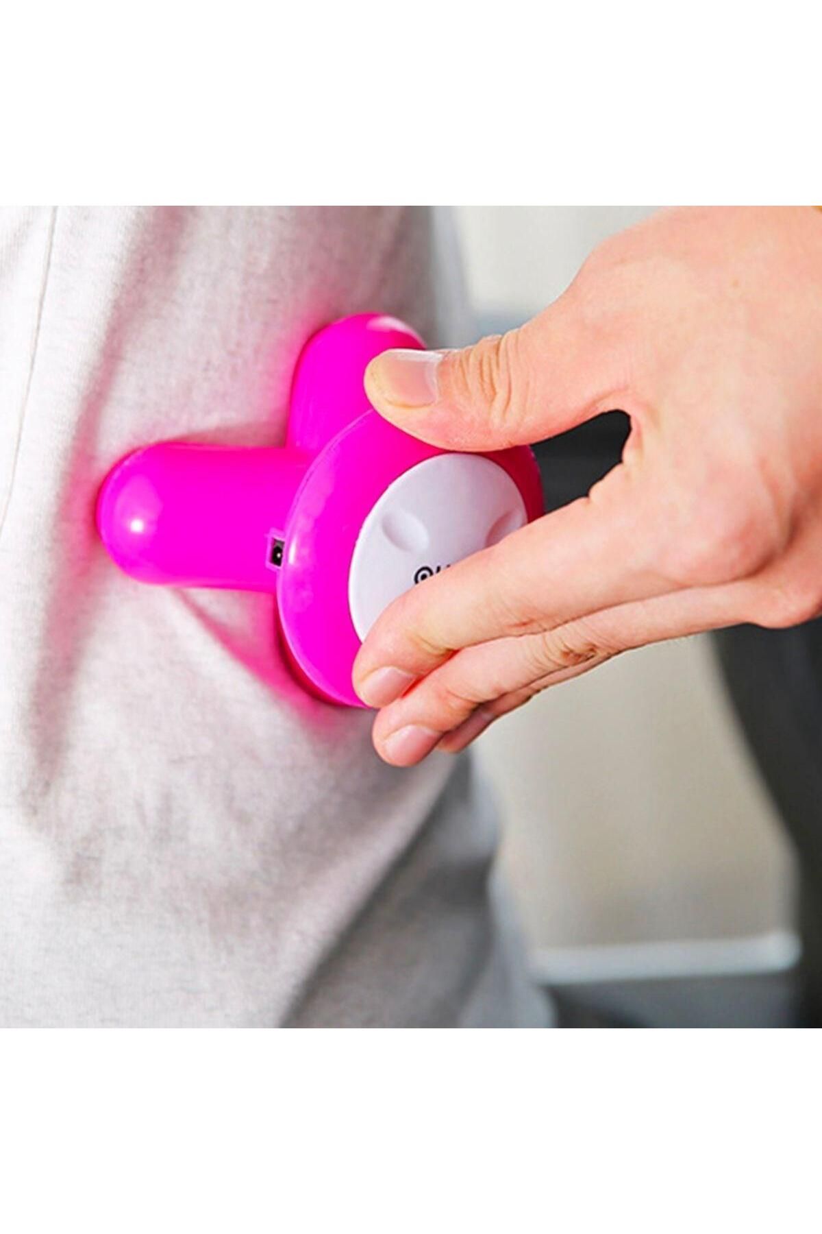 POEBGO FAMİLY'S 3 Başlıklı Titreşimli USB Şarjlı Mini El Masaj Aleti (5162)