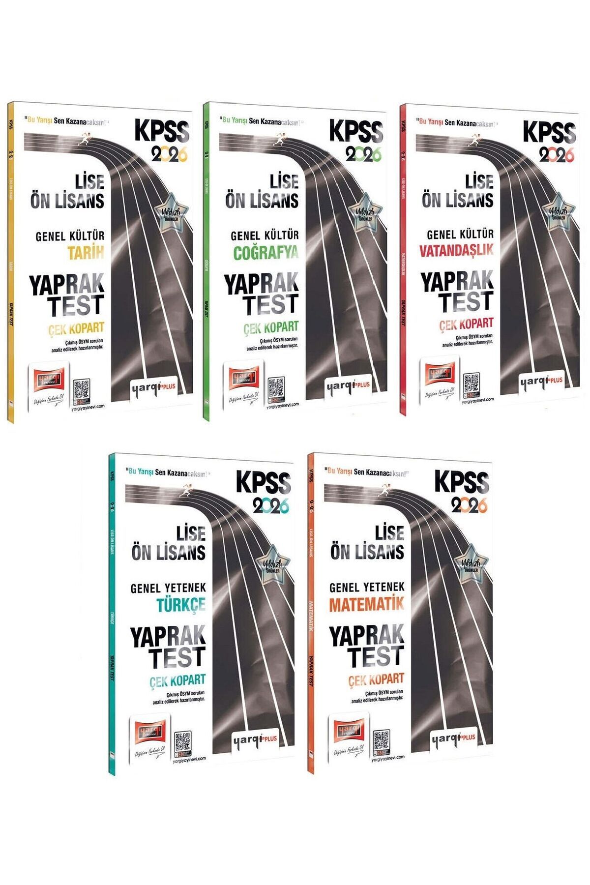 Yargı Yayınları Yargı 2026 KPSS Lise Ön Lisans Yaprak Test 5 li Set Yargı Yayınları