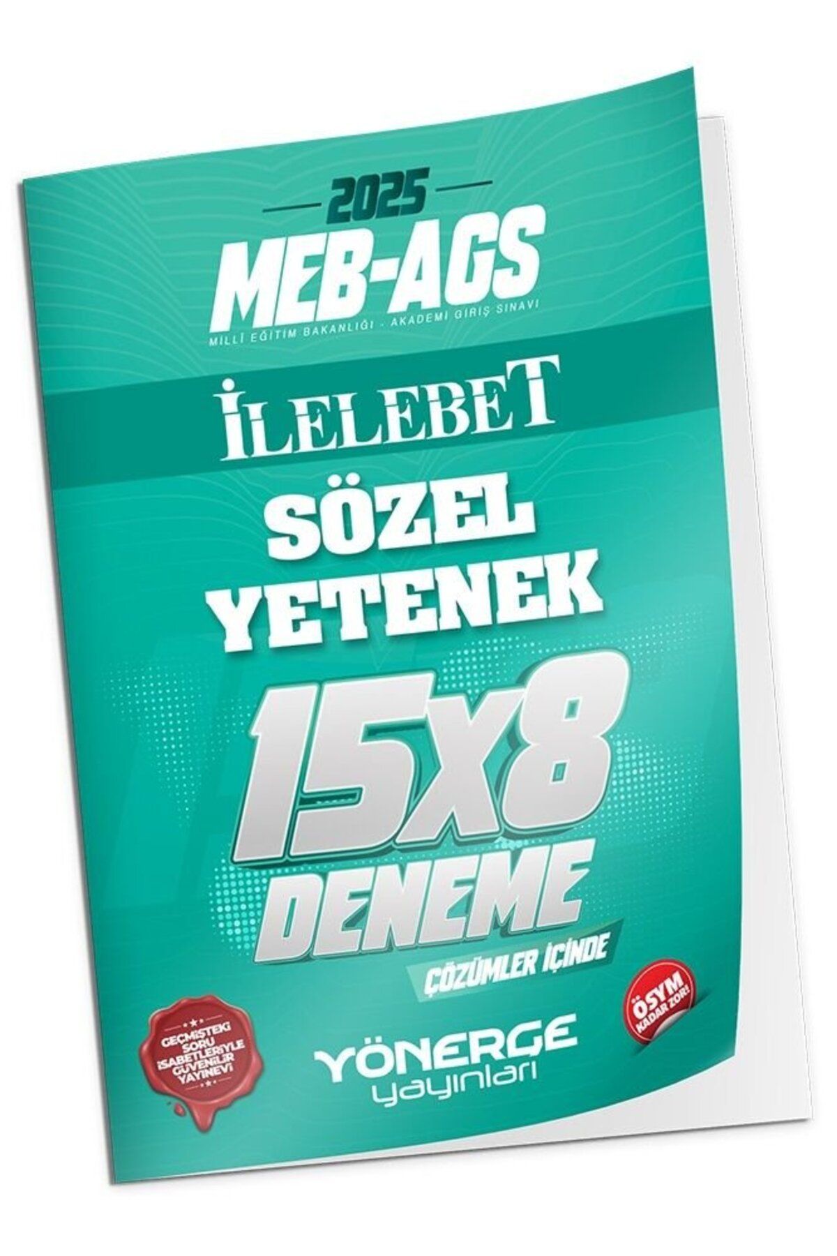 Yönerge Yayınları Yönerge 2025 MEB-AGS Sözel Yetenek İLELEBET 15x8 Deneme Çözümlü Yönerge Yayınları