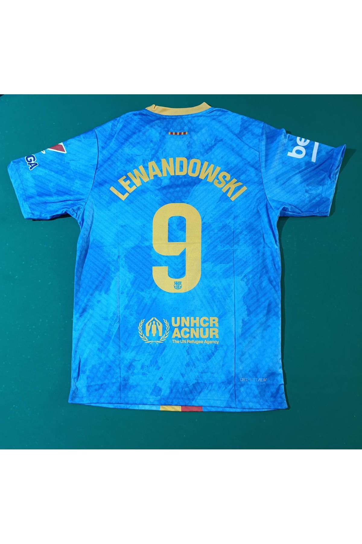 Atlas Global L'ewandowski 9 numara Barça 23/24 sezon Futbol Yetişkin Mavi Forması