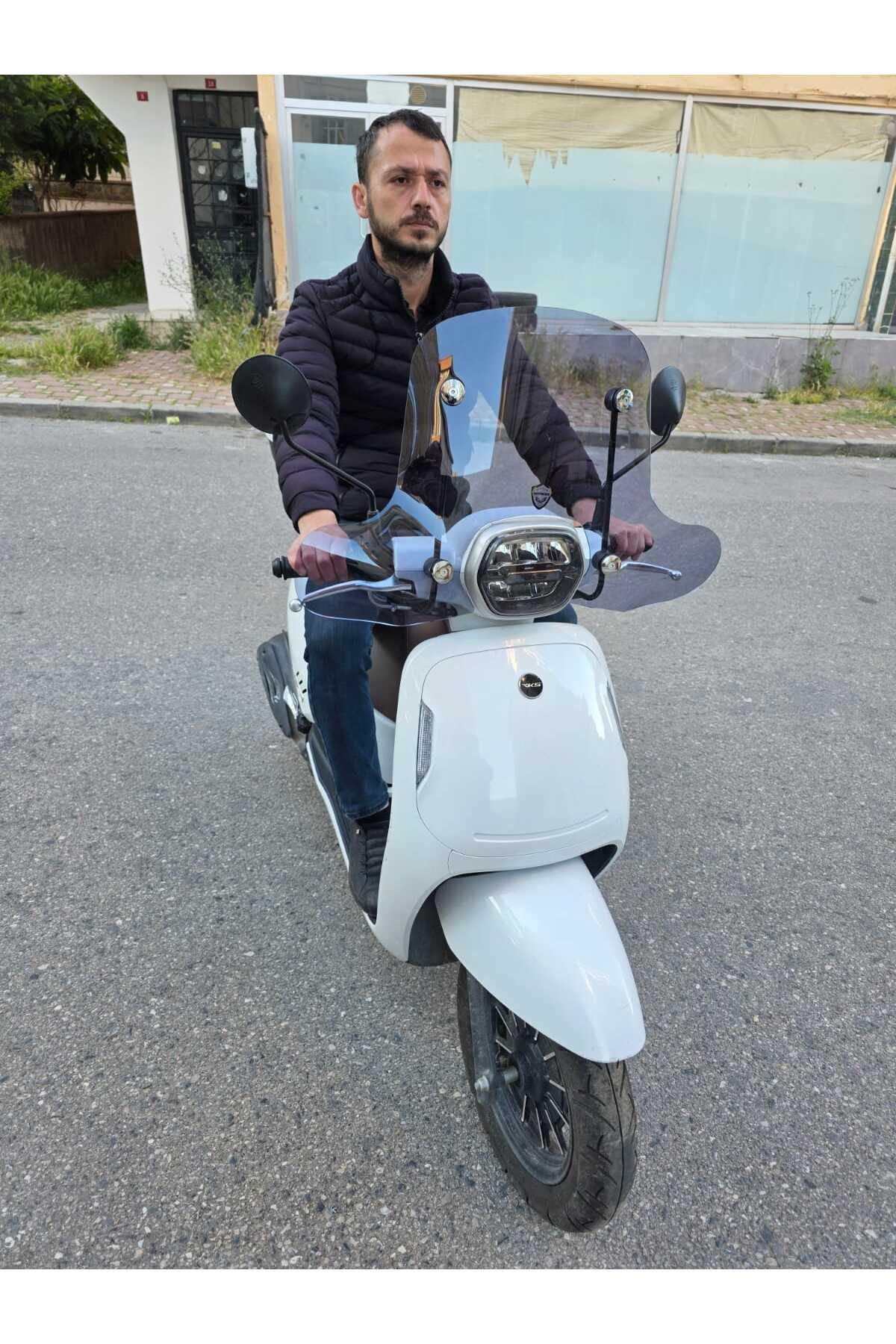 RKS VPS 125 Siperlik Ön Cam 2022-2025 Model 42cm Füme Renkli 4mm
