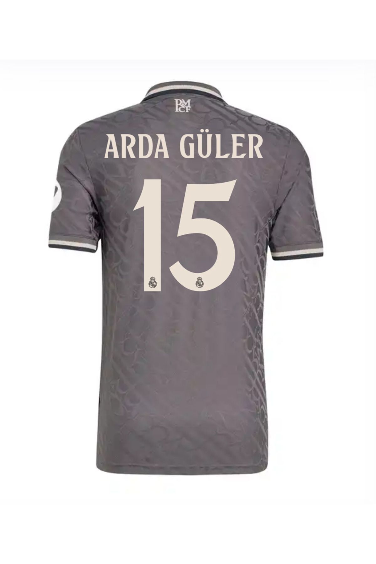 Atlas Global Real Madri'd Gri yakalı A.Güler Yetişkin Futbol Forması 2024/25 Sezon