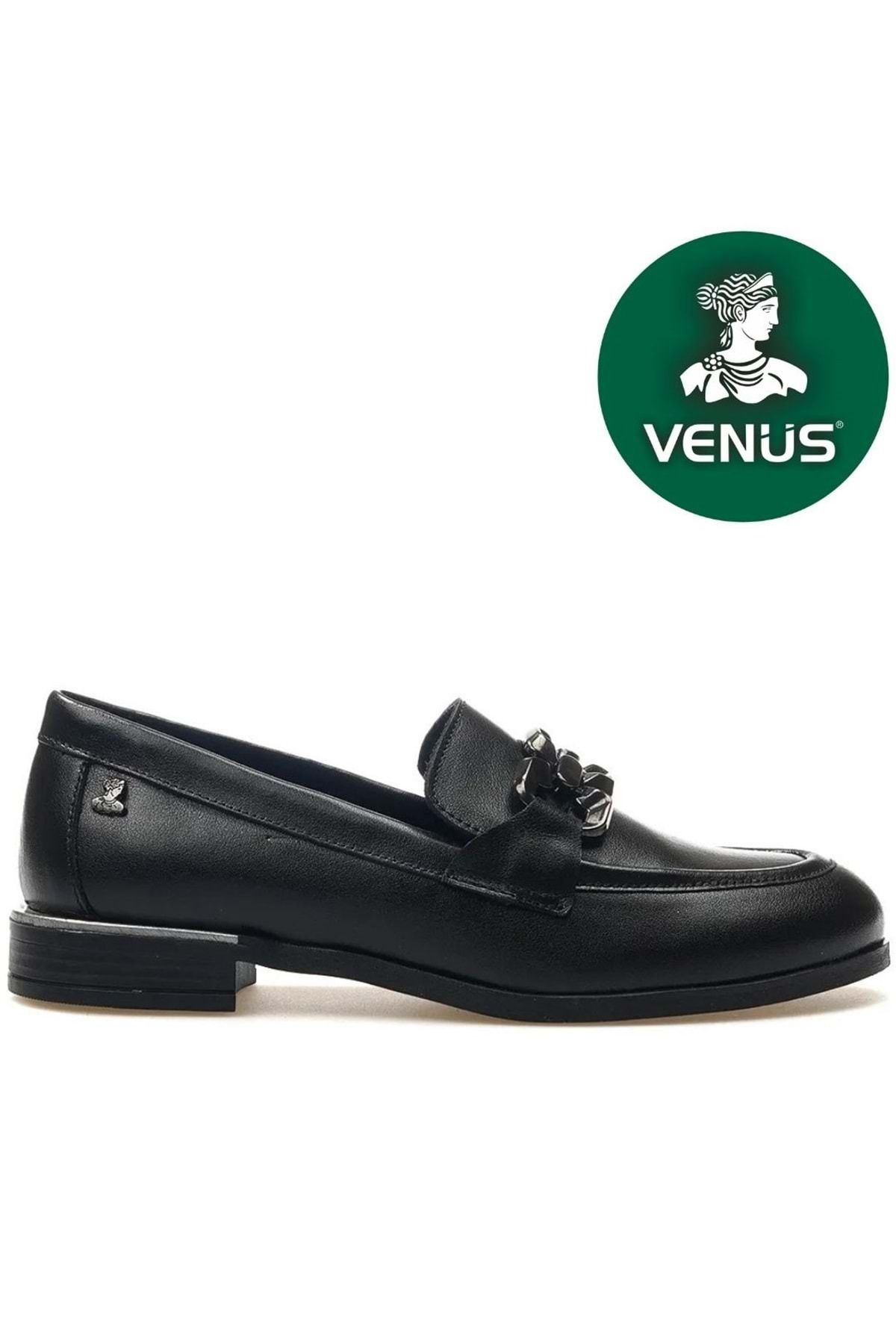 Kids Club Shoes Venüs Lepus Hakiki Deri Comfort Casual Oxford Ortopedik Kadın Ayakkabı SİYAH