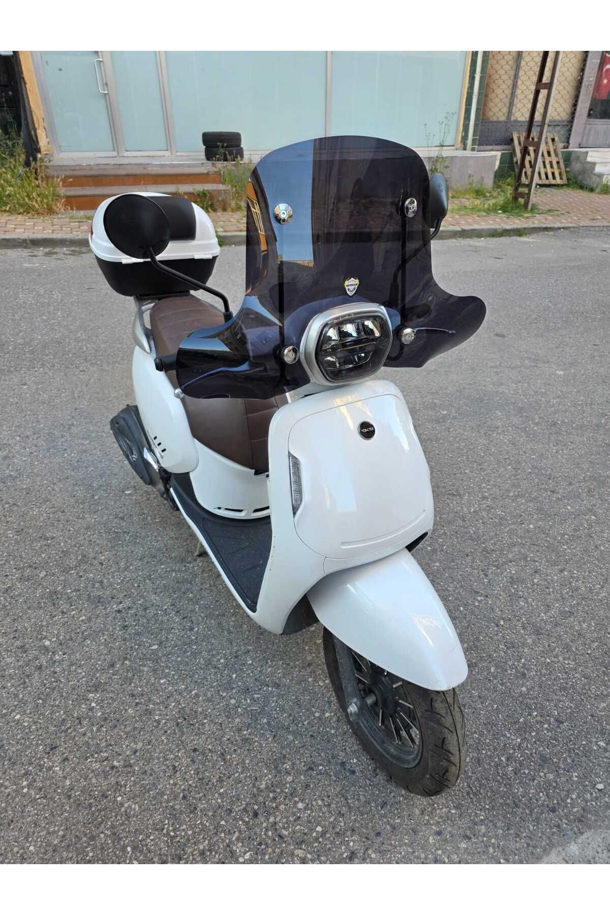 RKS VPS 125 Siperlik Ön Cam 2022-2025 Model 42cm Siyah Renkli 4mm