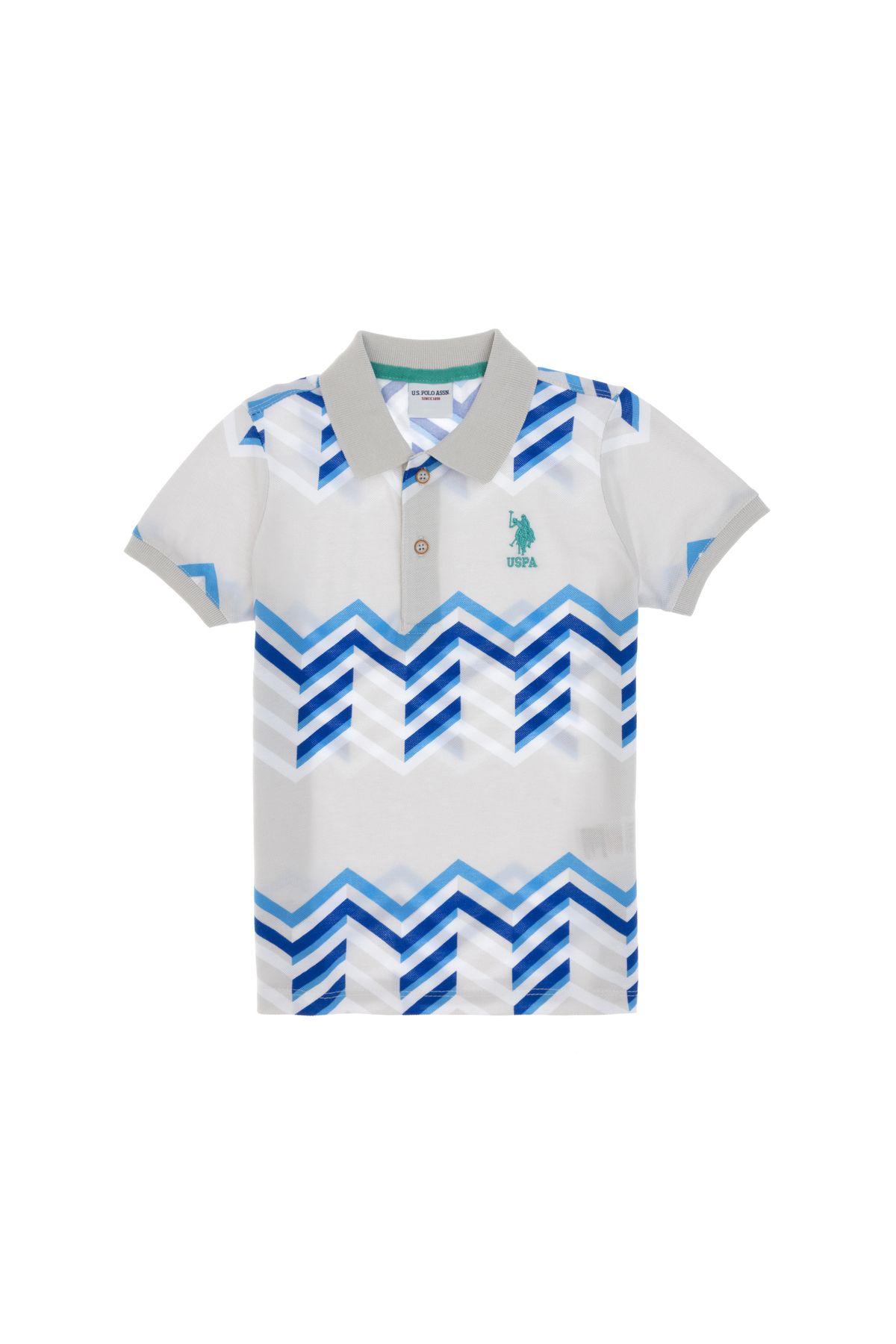 U.S. Polo Assn. Erkek Çocuk Açık Gri Polo Yaka Tişört 50299699-vr001