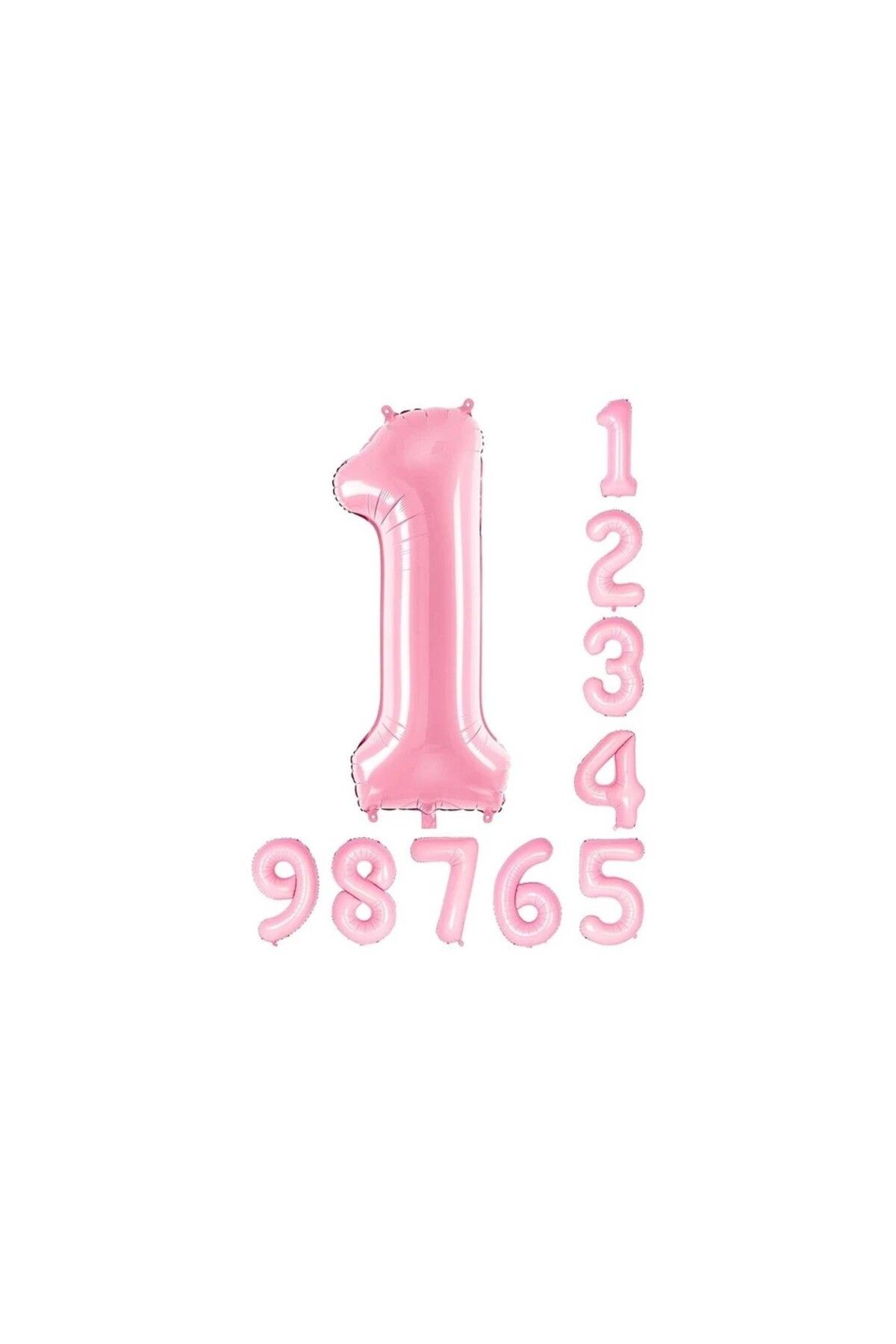Papatya Party Pembe Rakam Folyo Balon Yaş Pembe Balon 34'' 76 cm Sayı Balon Uçan Balon Helyum Balon