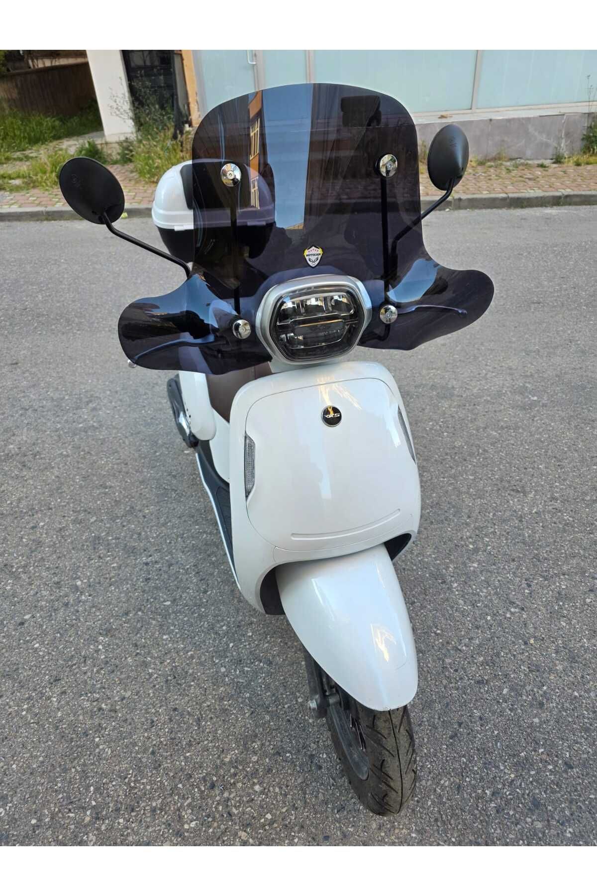 RKS VPS 125 Siperlik Ön Cam 2022-2025 Model 42cm Siyah Renkli 4mm