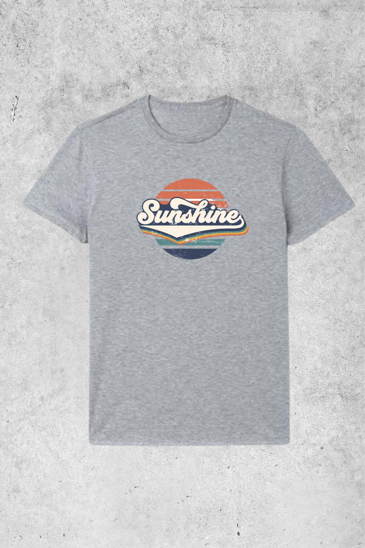 MOLICO BASİC unisex sıfır yaka kısa kollu SUNSHİNE baskılı tshirt
