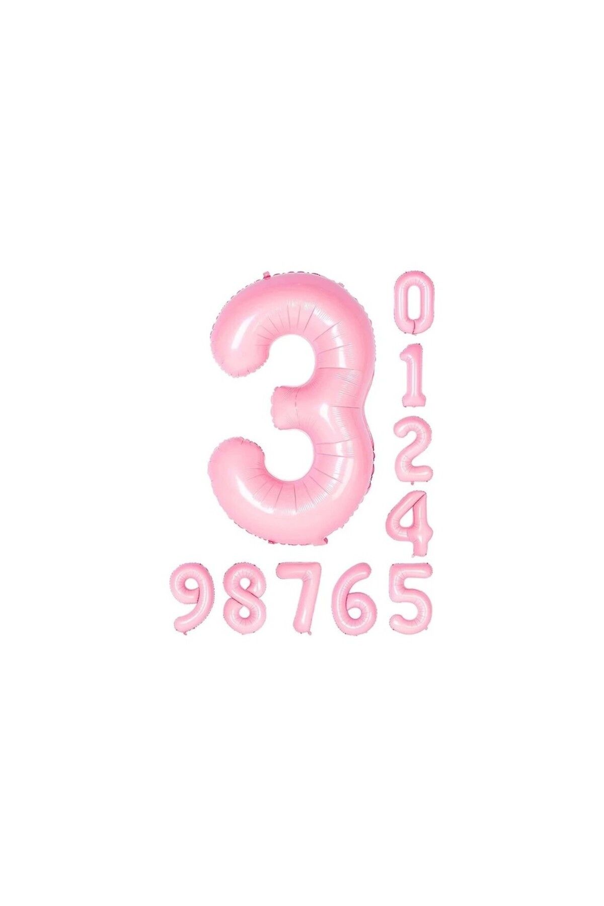 Papatya Party Pembe Rakam Folyo Balon Yaş Pembe Balon 34'' 76 cm Sayı Balon Uçan Balon Helyum Balon