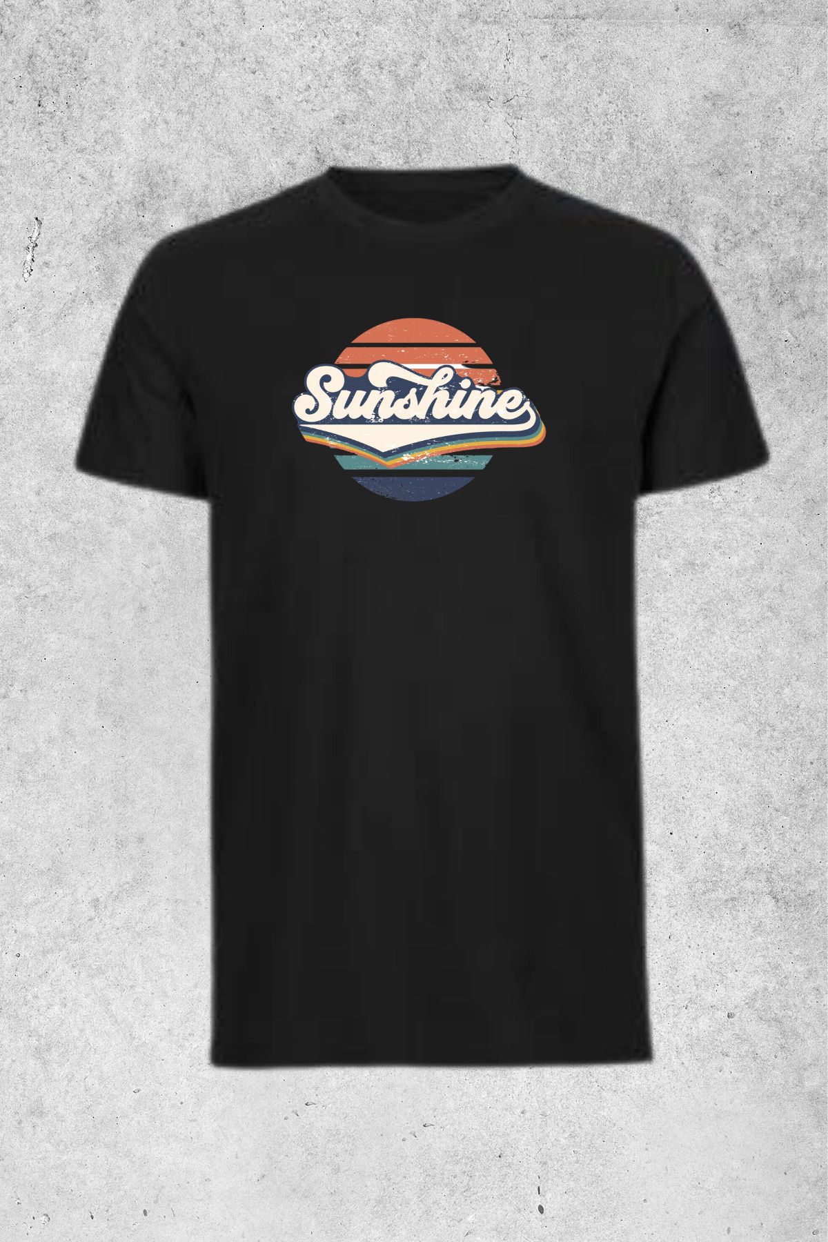 MOLICO BASİC unisex sıfır yaka kısa kollu SUNSHİNE baskılı tshirt