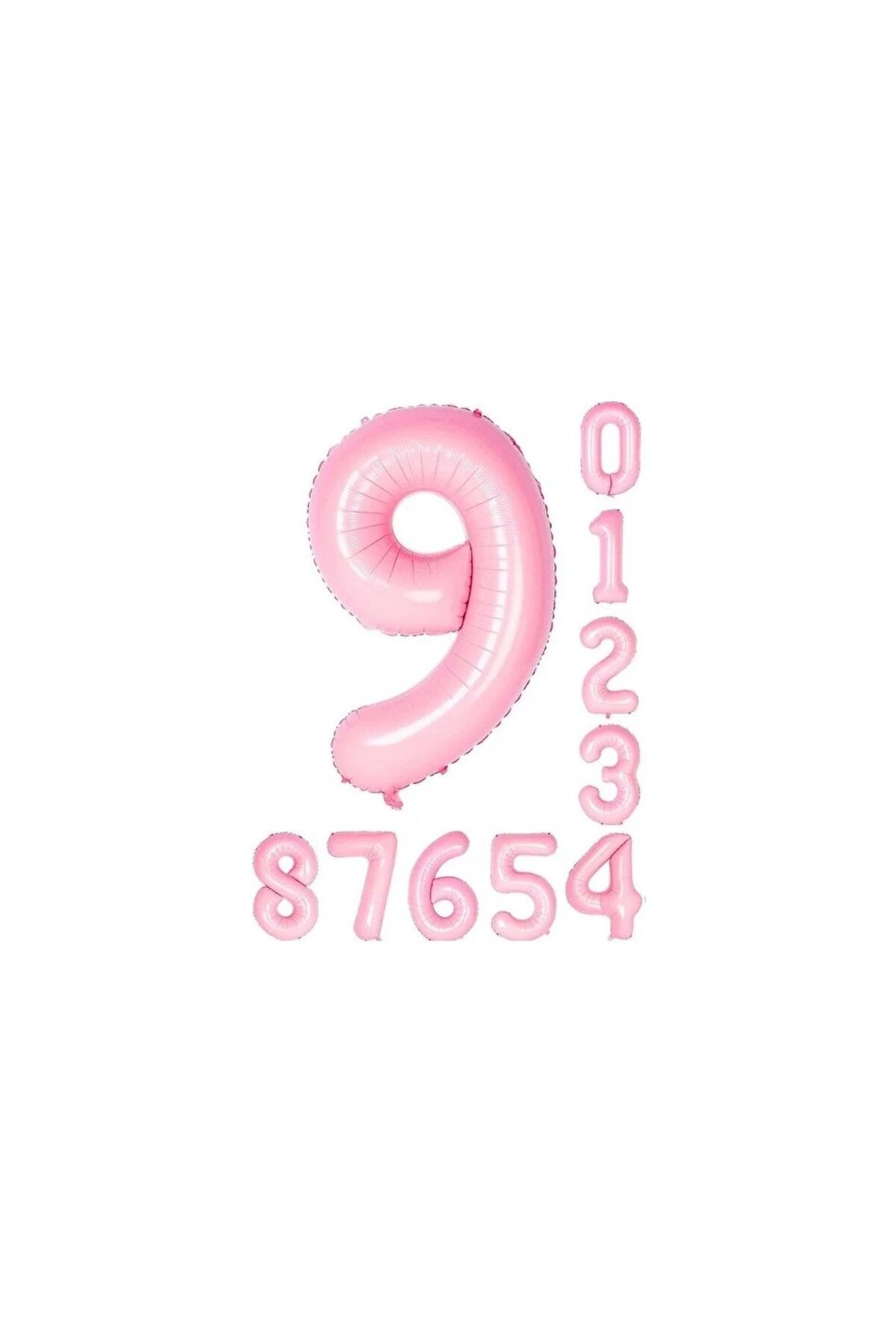 Papatya Party Pembe Rakam Folyo Balon Yaş Pembe Balon 34'' 76 cm Sayı Balon Uçan Balon Helyum Balon