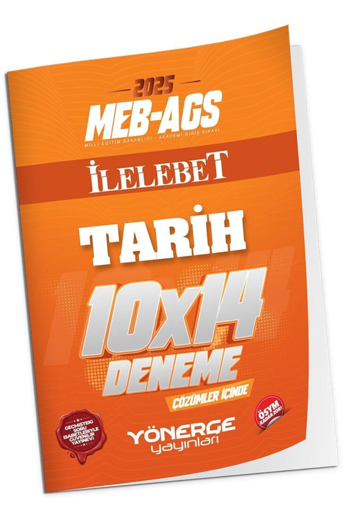 Yönerge Yayınları Yönerge 2025 MEB-AGS Tarih İLELEBET 10x14 Deneme Çözümlü Yönerge Yayınları
