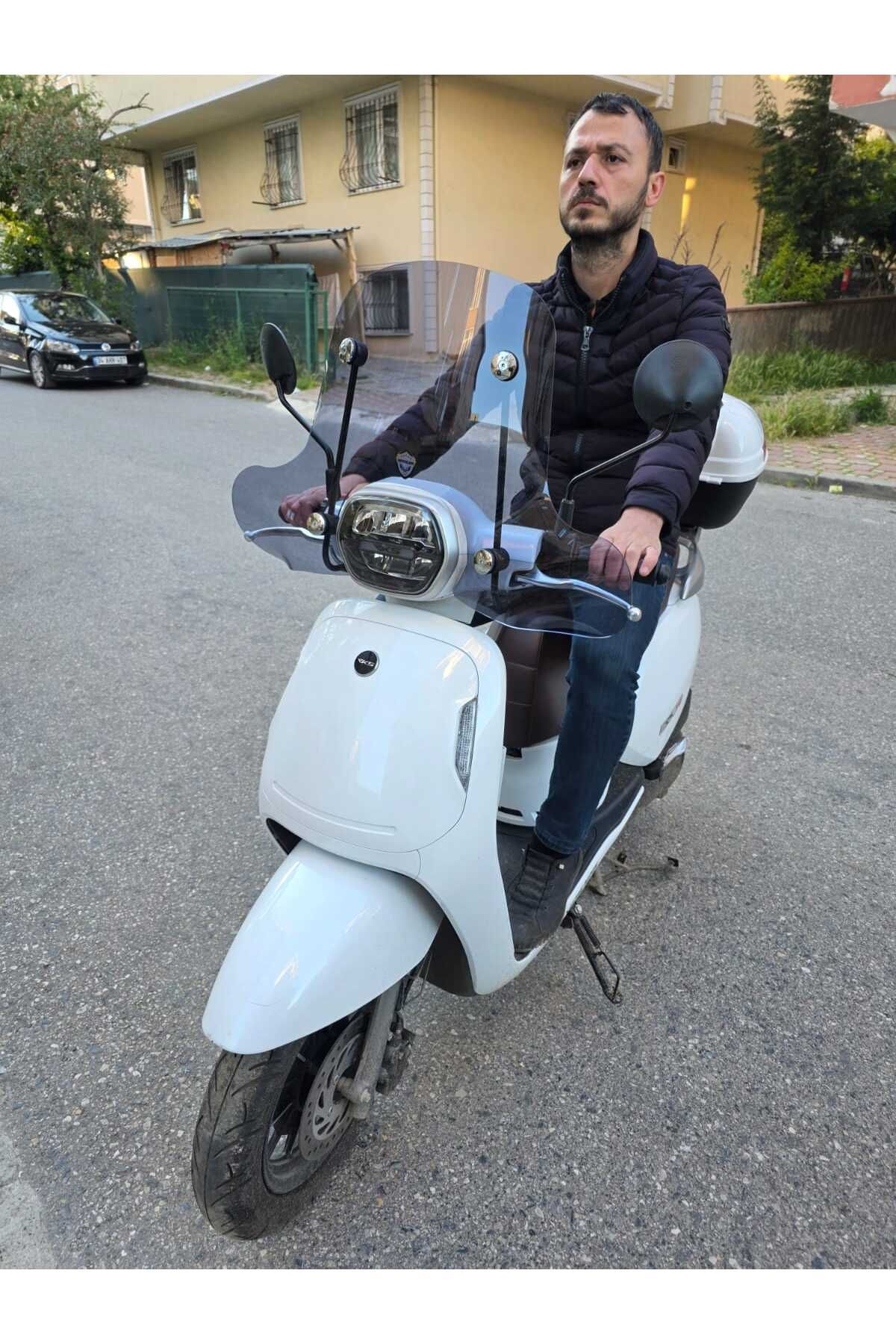 RKS VPS 125 Siperlik Ön Cam 2022-2025 Model 42cm Füme Renkli 4mm