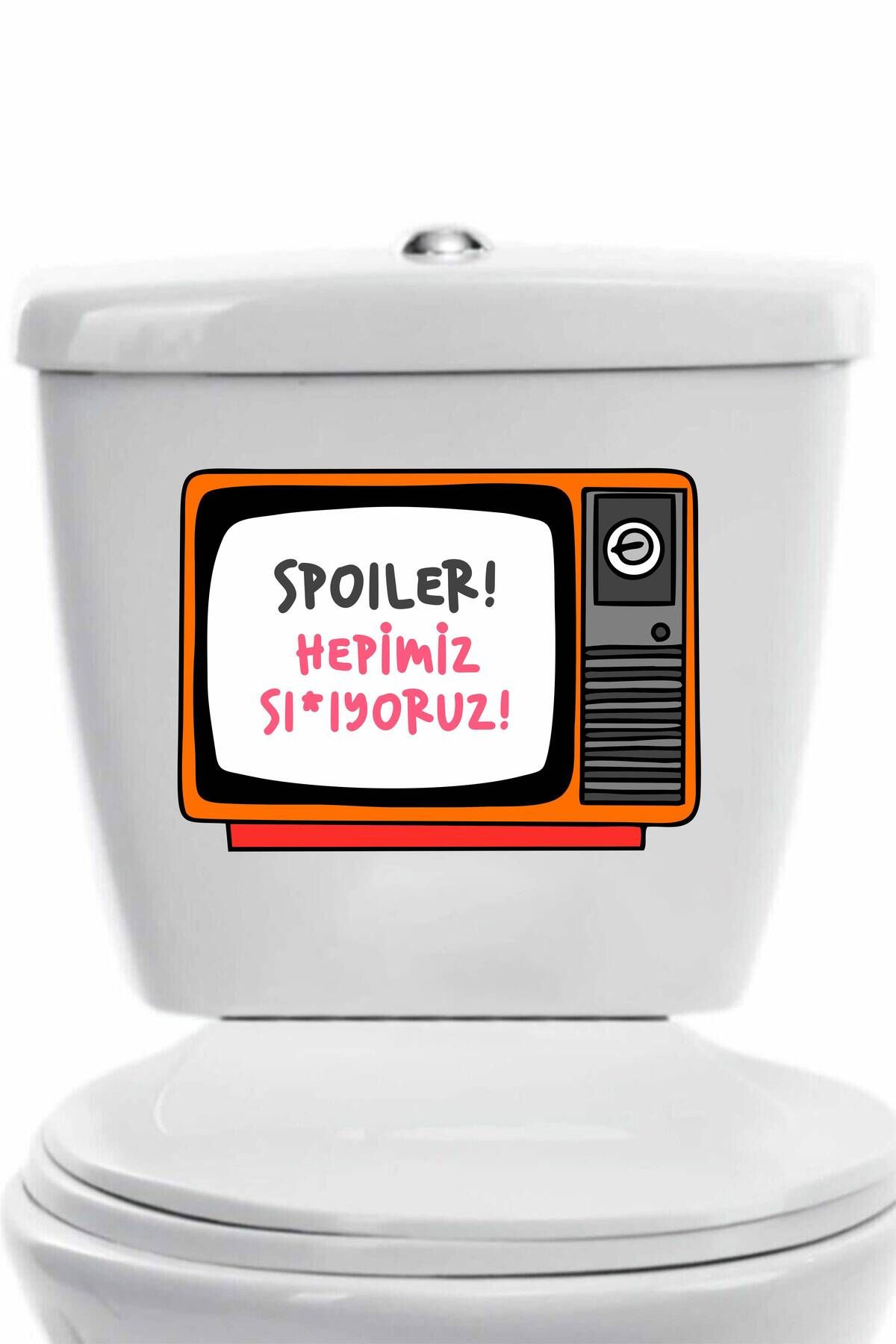 hediyenebak Spoiler Hepimiz Sı*ıyoruz| Klozet Kapağı Banyo Wc Sticker 24x18 cm