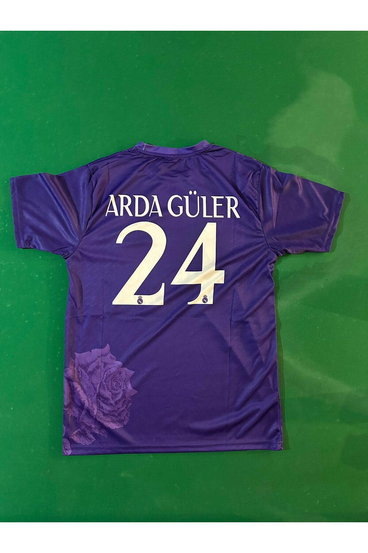 Atlas Global Real Madri'D A.Güler Mor gül desenli Futbol yetişkin forması