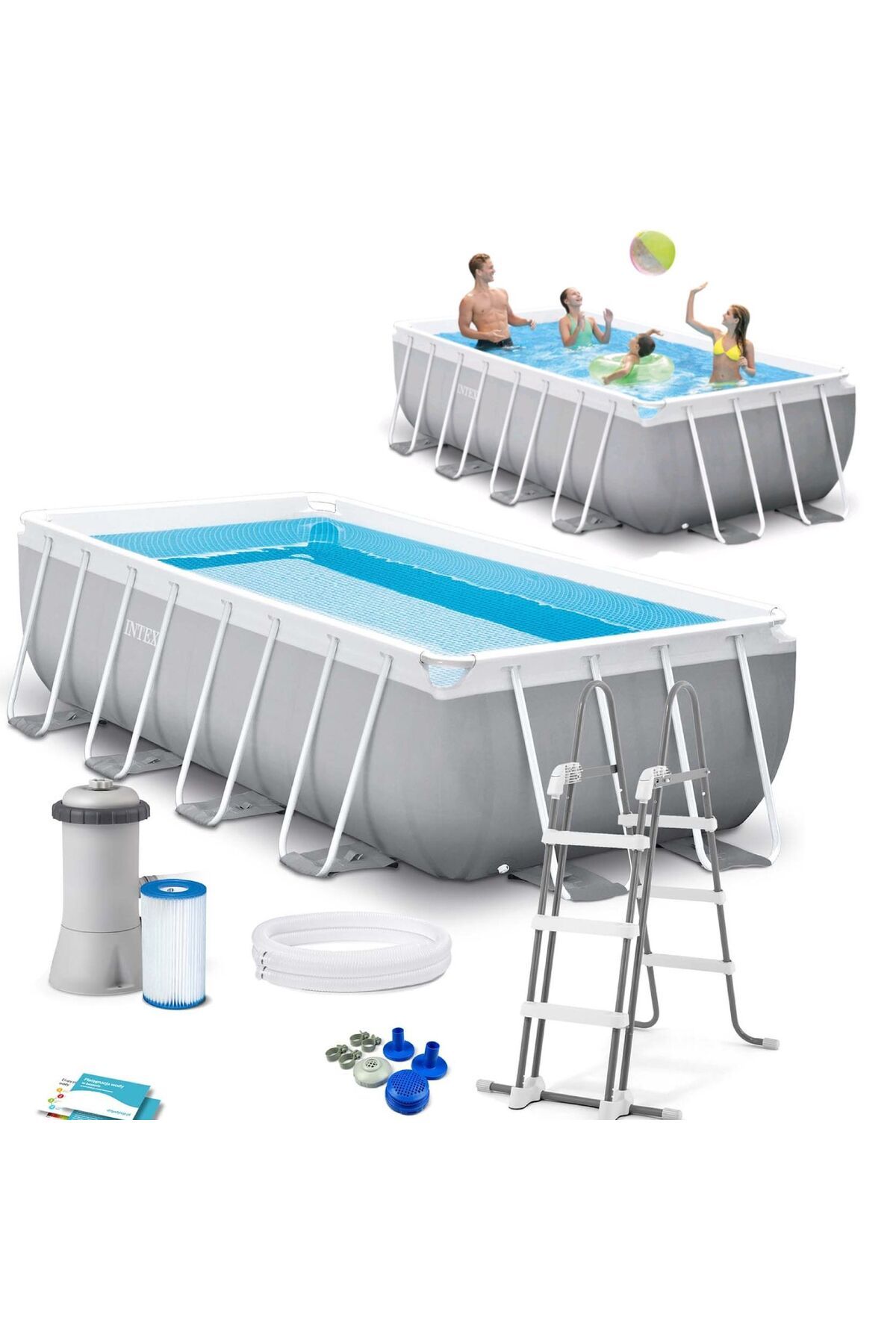 Intex İntex 26788 Büyük Prefabrik Aile Havuzu 400x200x100cm Merdiven+Filtre Set