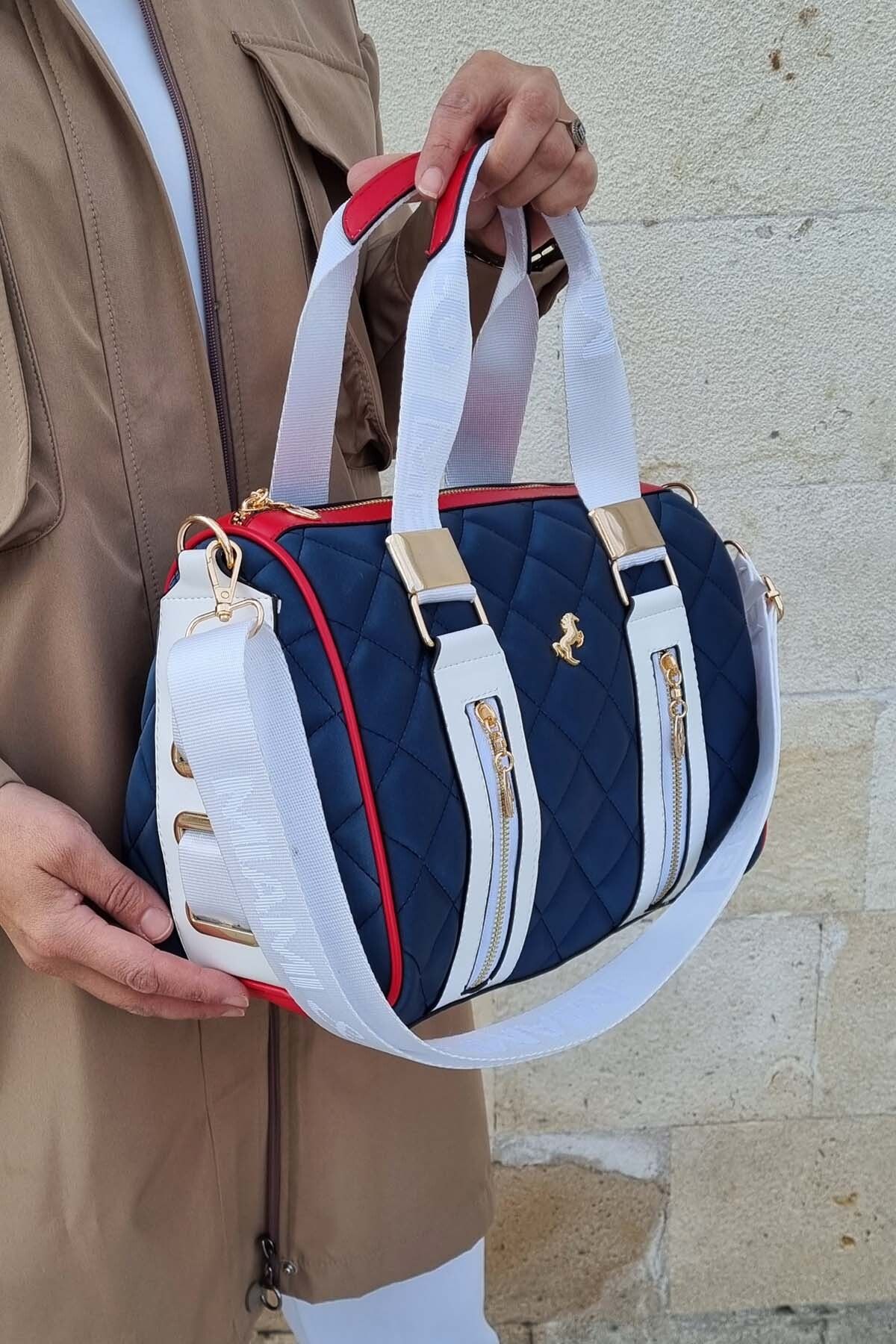 Miami Polo Club Kadın Kapitone Desenli El & Omuz Çantası
