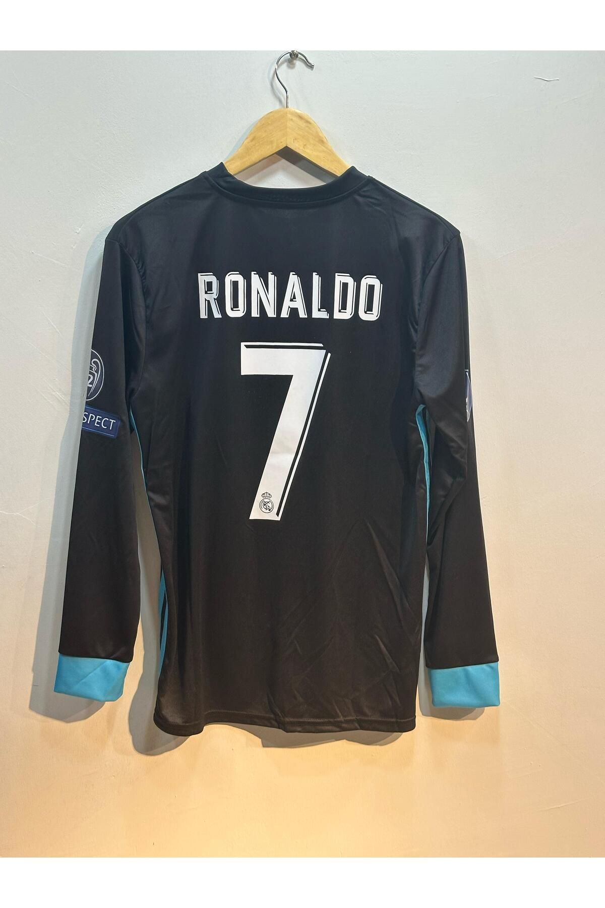 Atlas Global Kiev Ronald'o Real Madrı'd Siyah Retro Uzun Kollu Futbol Yetişkin Forması