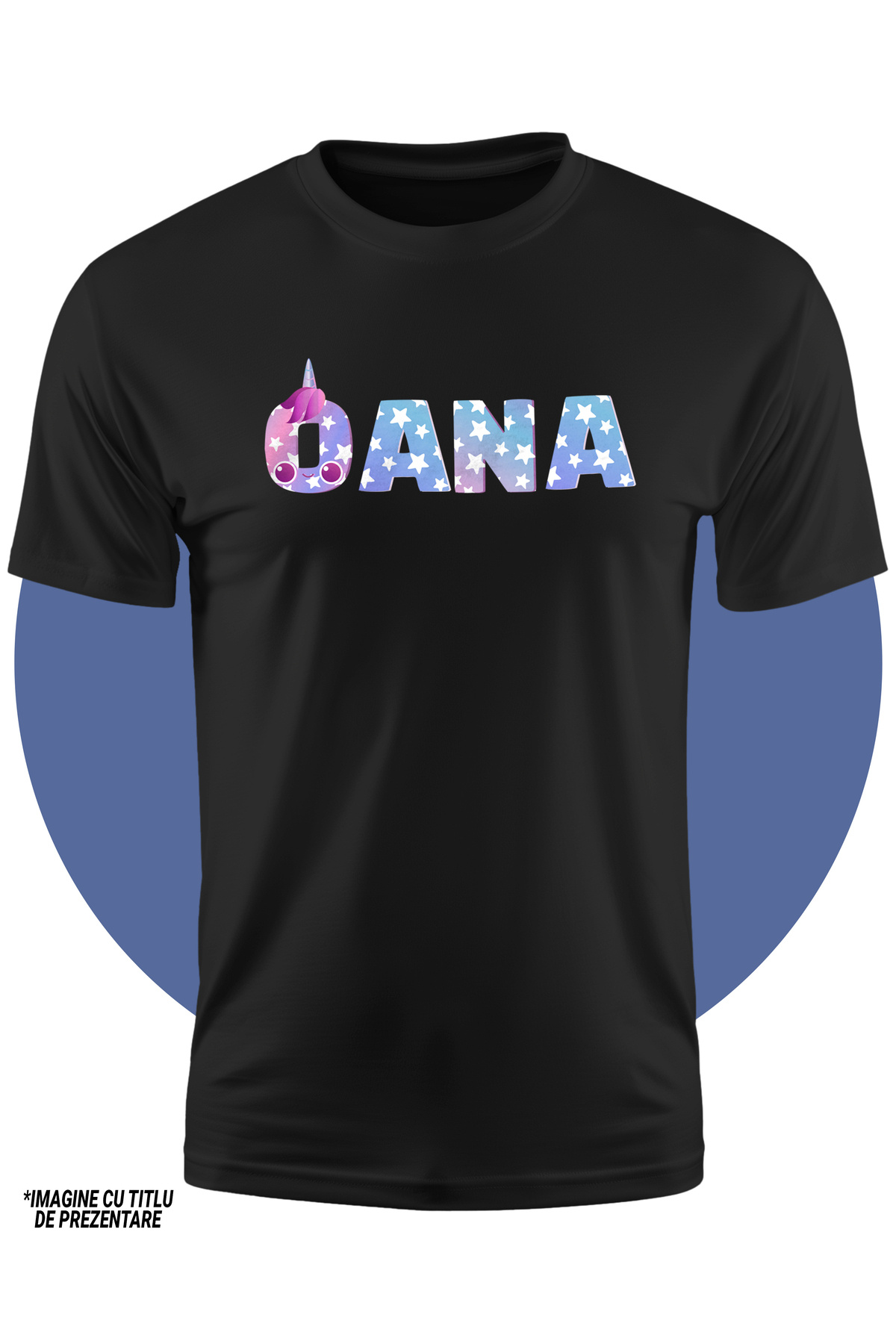 StoryGift Romania-Kids Girls T-Shirt Named Oana, Unicorn, Princess, Fairytale, Cute 100% Cotton, Unisex 2