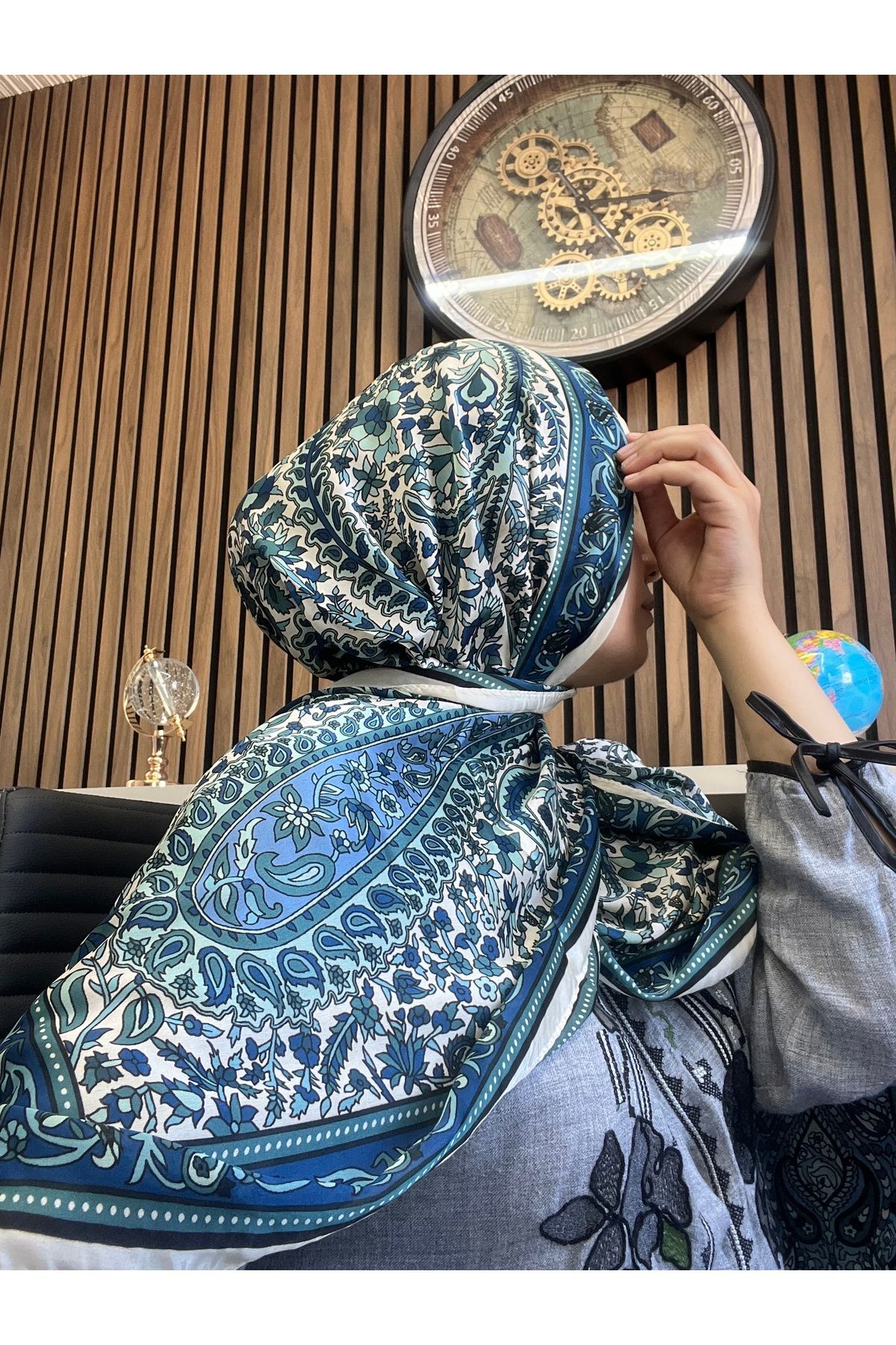 shop İremssscarf etnik desen çift taraflı şal