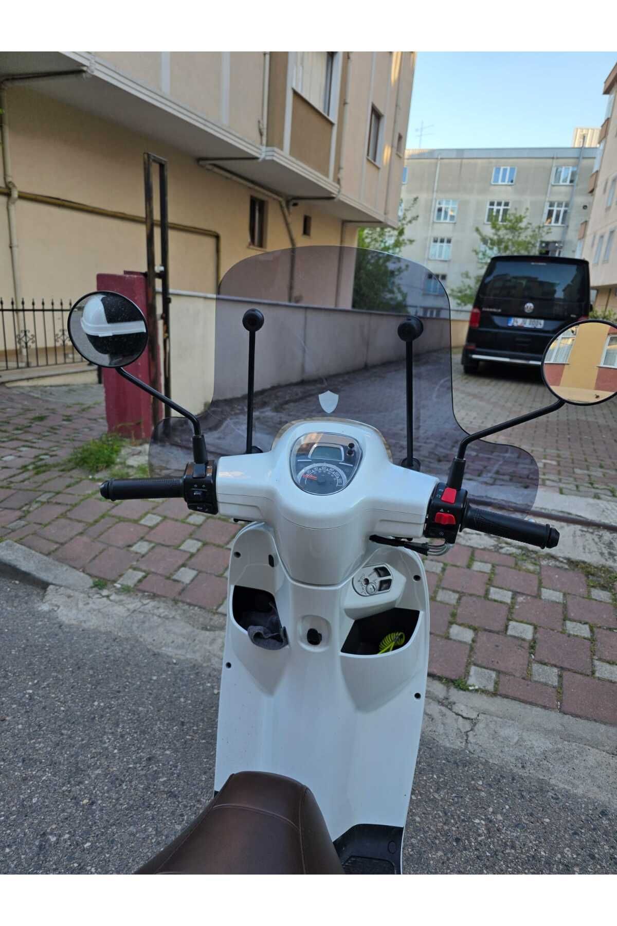 RKS VPS 125 Siperlik Ön Cam 2022-2025 Model 42cm Füme Renkli 4mm