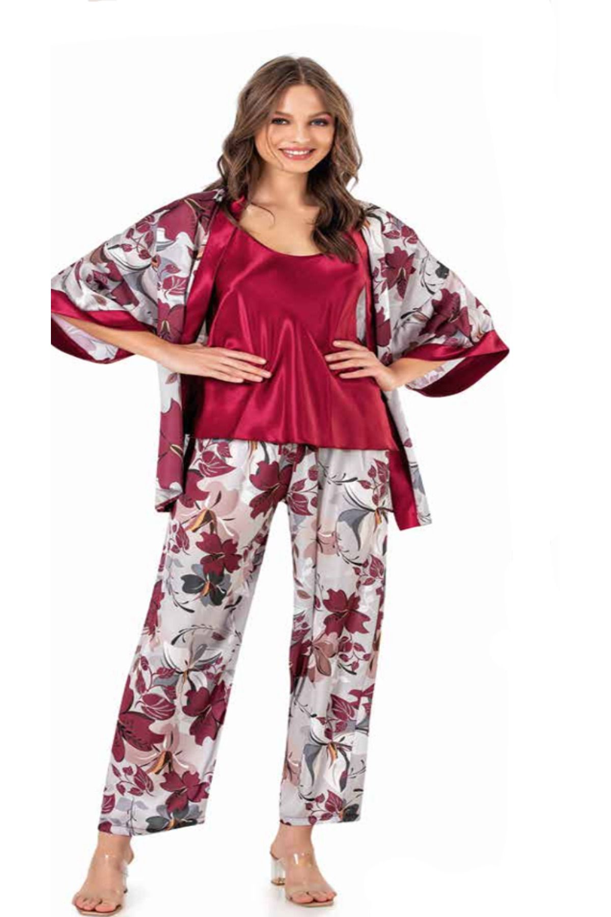 Fily İç Giyim MOONGİRL Üçlü Saten Pijama Takımları