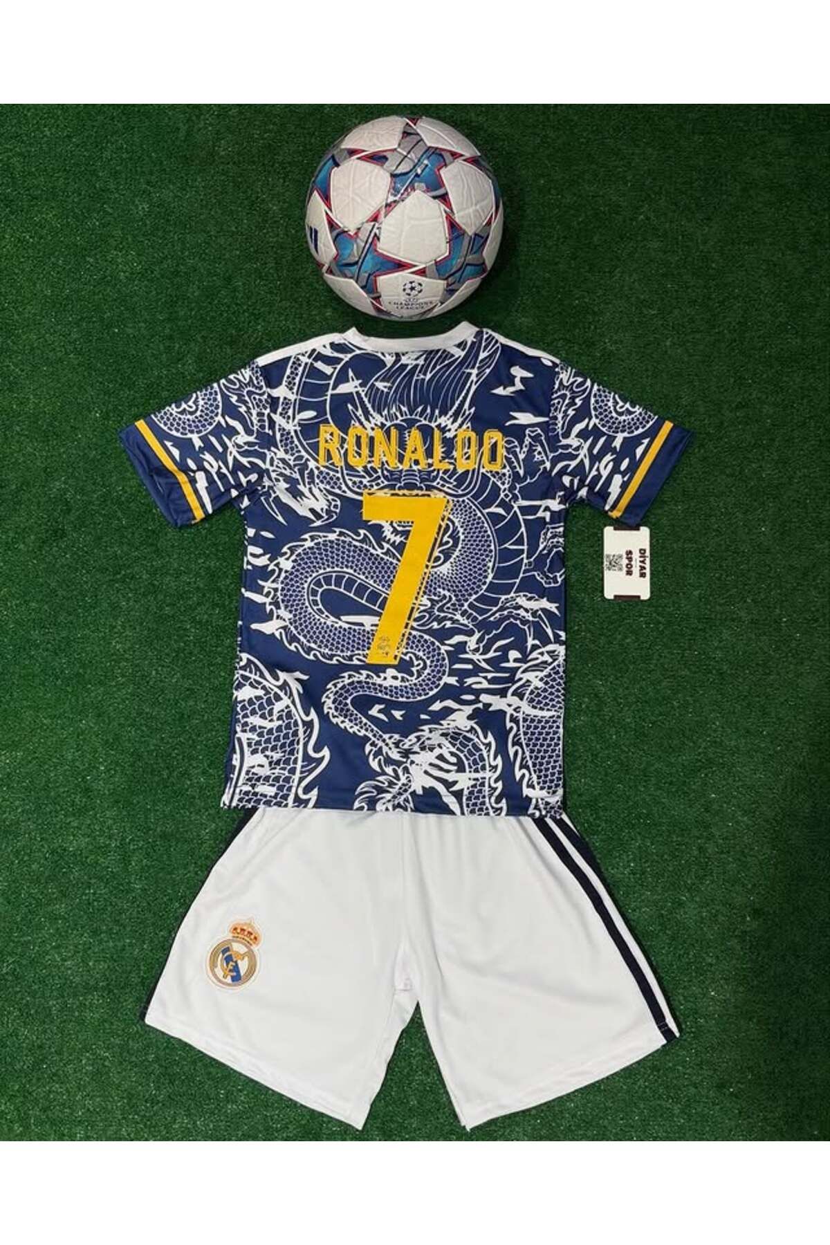 Lion Spor R'eal M'adrid Dragon Lacivert Özel Tasarımlı C.R'onaldo 2023/2024 Sezon Çocuk Forması7756
