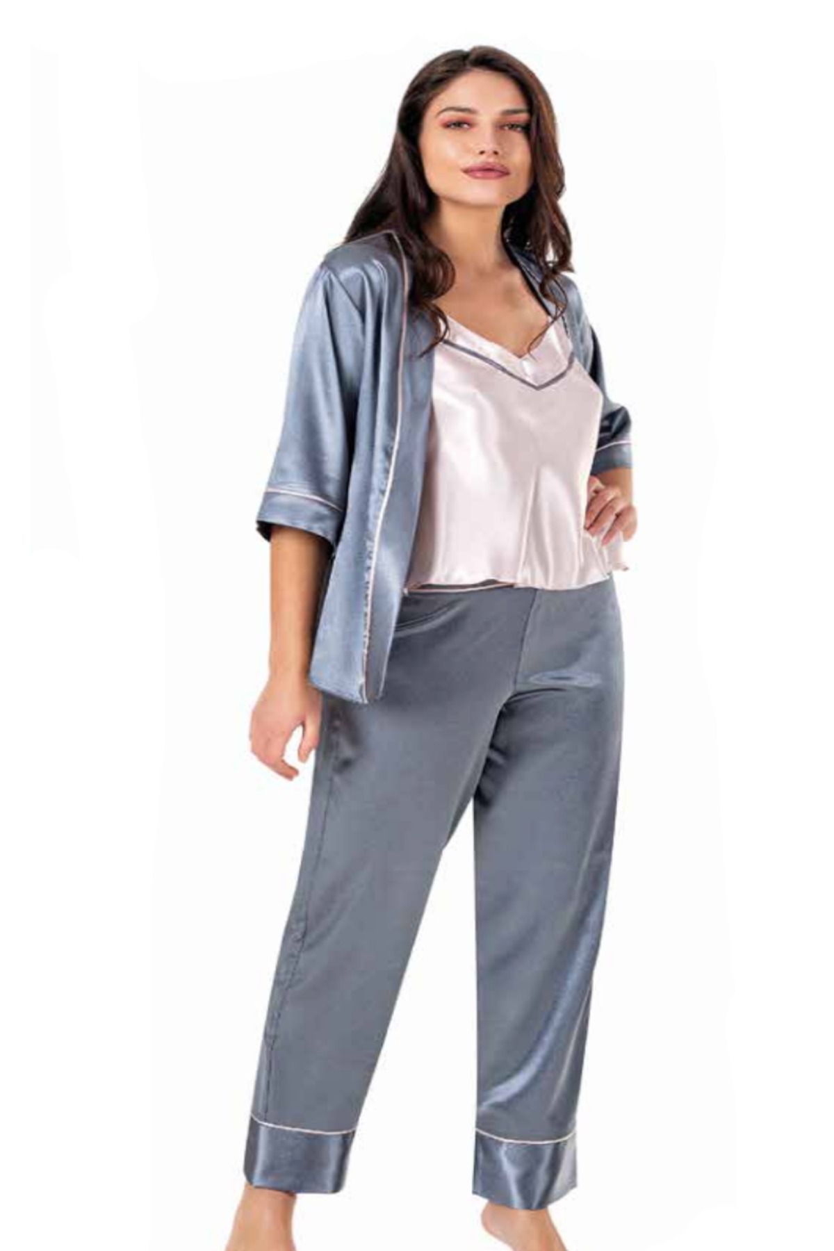 Fily İç Giyim MOONGİRL Üçlü Saten Pijama Takımları